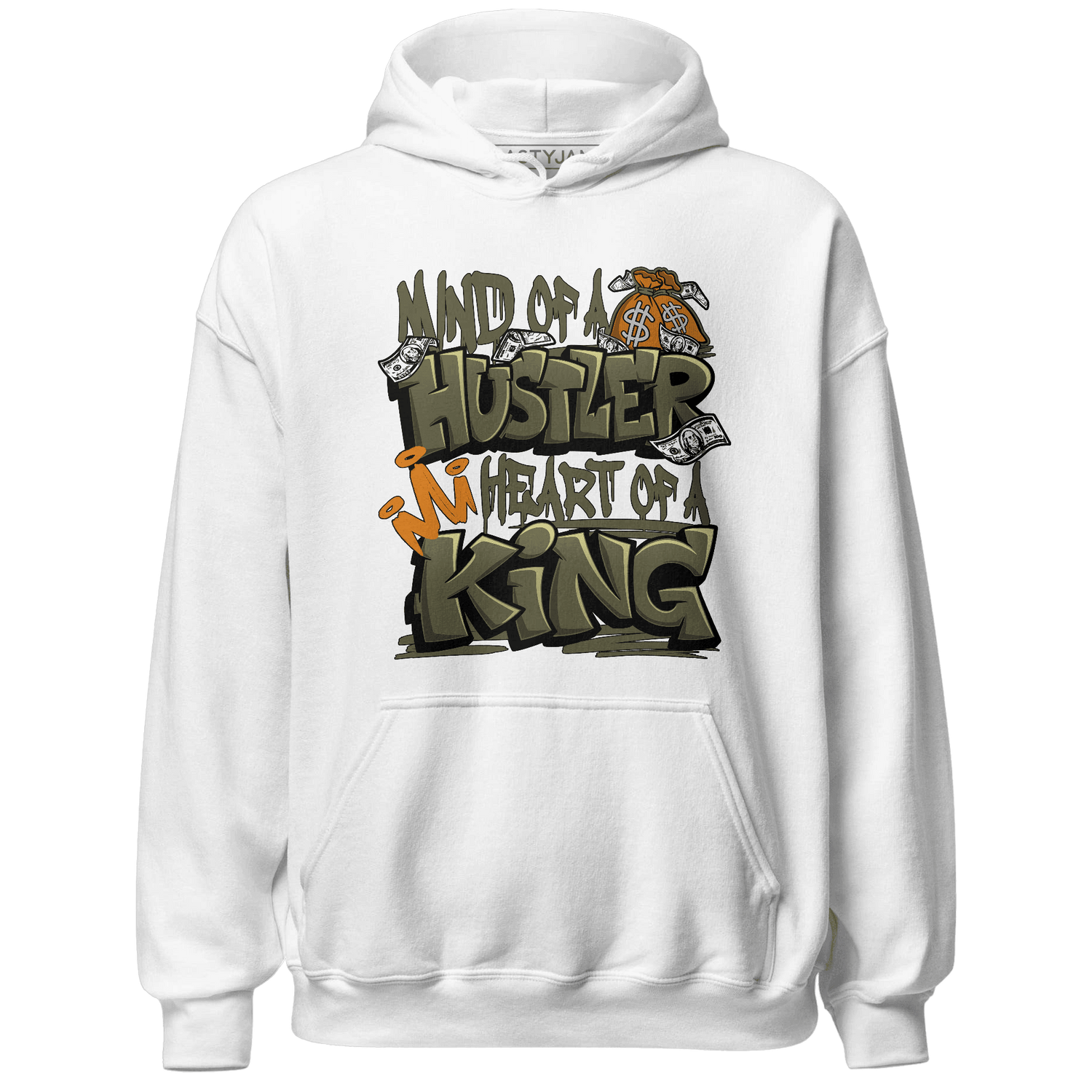Olive 5s Hoodie Match Hustler Heart King - NastyJamz