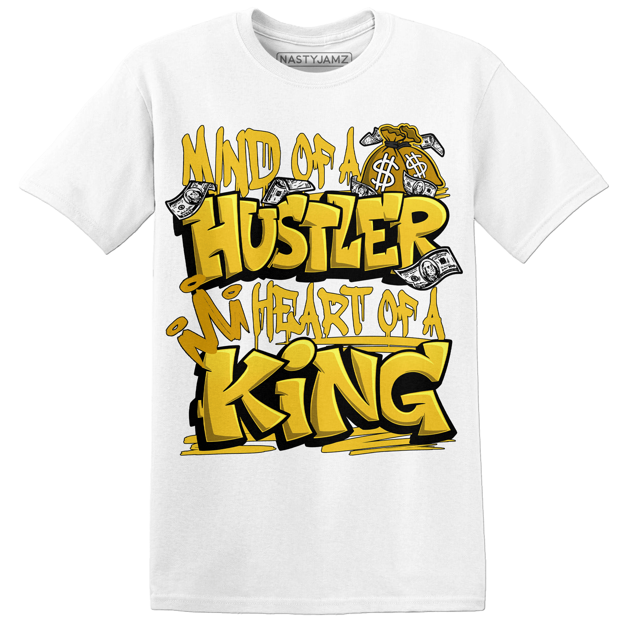 NastyJamz Yellow Ochre 6s T Shirt Match Hustler Heart King