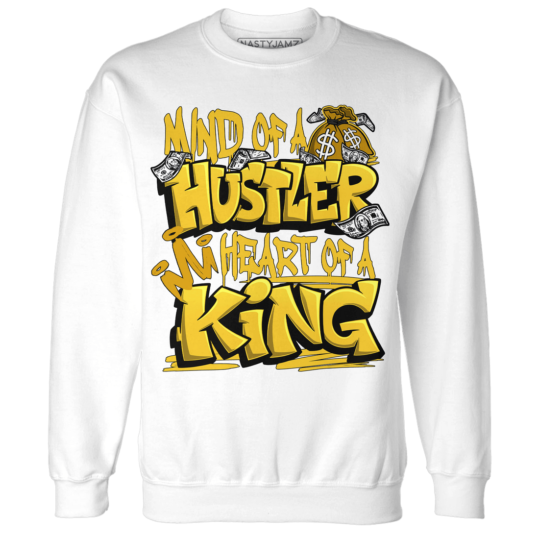 Yellow Ochre 6s Sweatshirt Match Hustler Heart King - NastyJamz