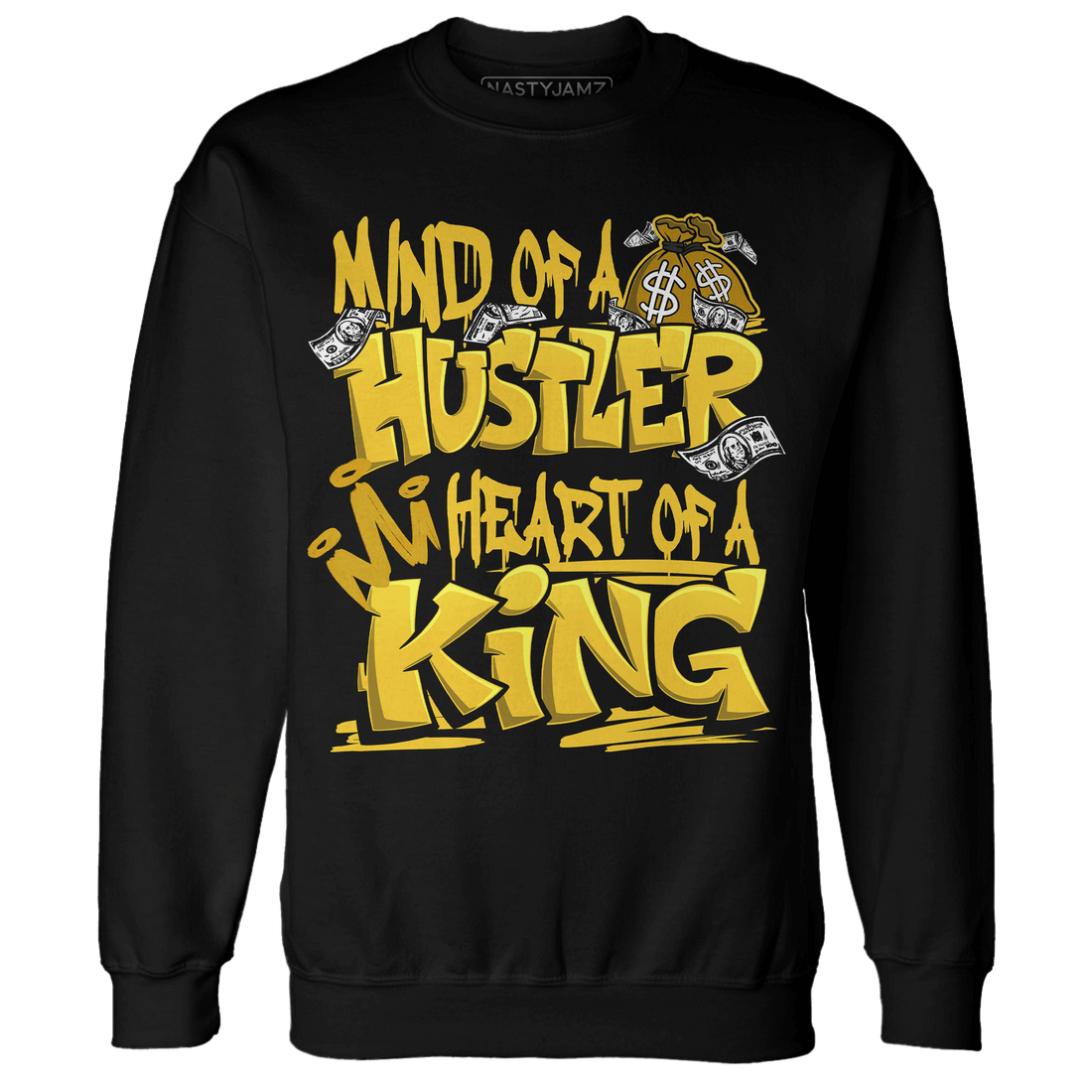 Yellow Ochre 6s Sweatshirt Match Hustler Heart King - NastyJamz