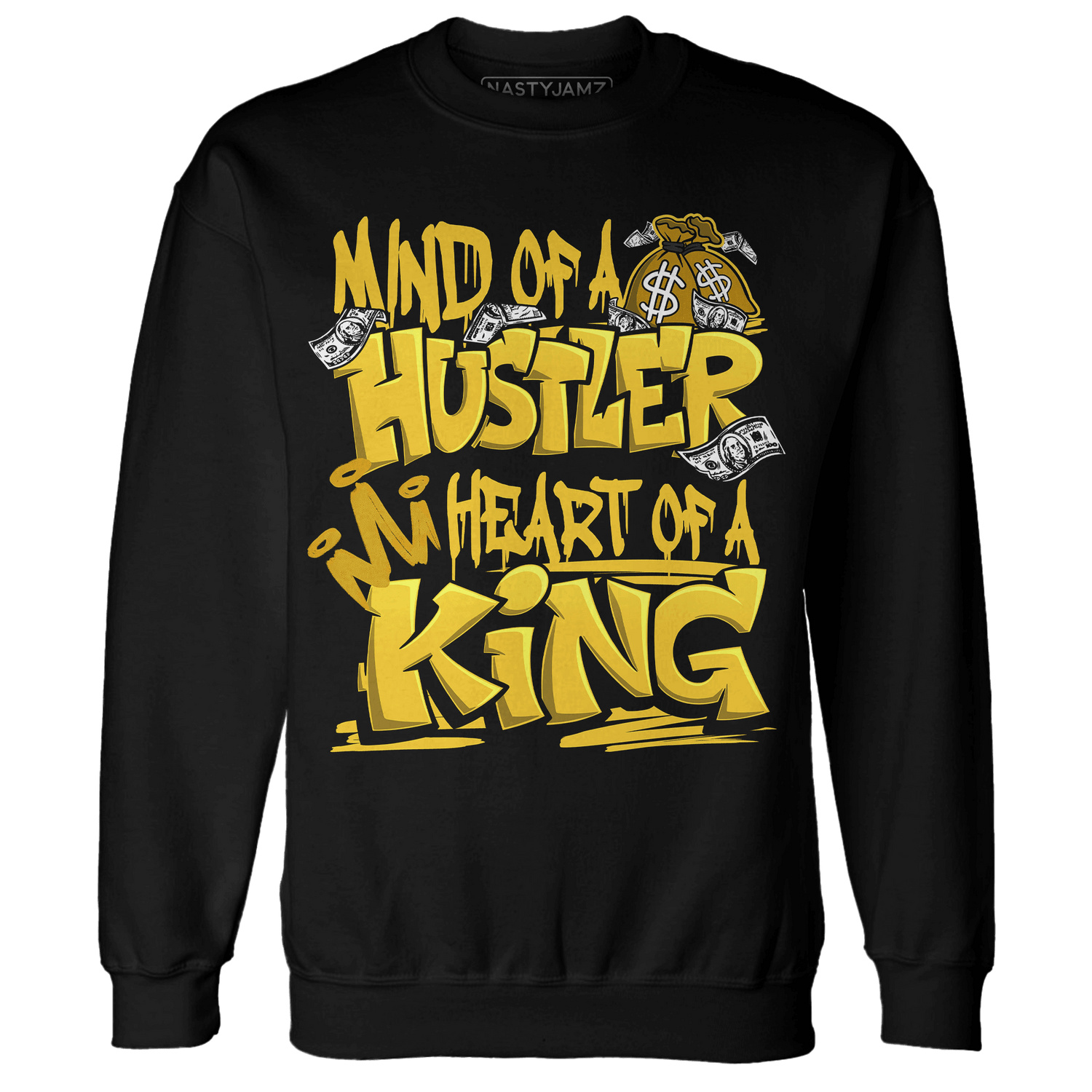 Yellow Ochre 6s Sweatshirt Match Hustler Heart King - NastyJamz