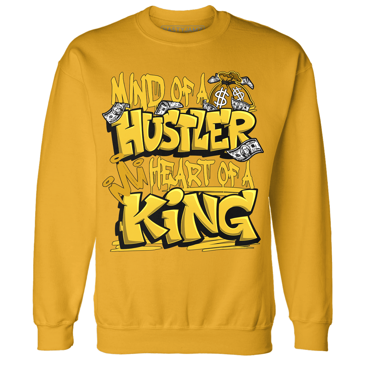 Yellow Ochre 6s Sweatshirt Match Hustler Heart King - NastyJamz
