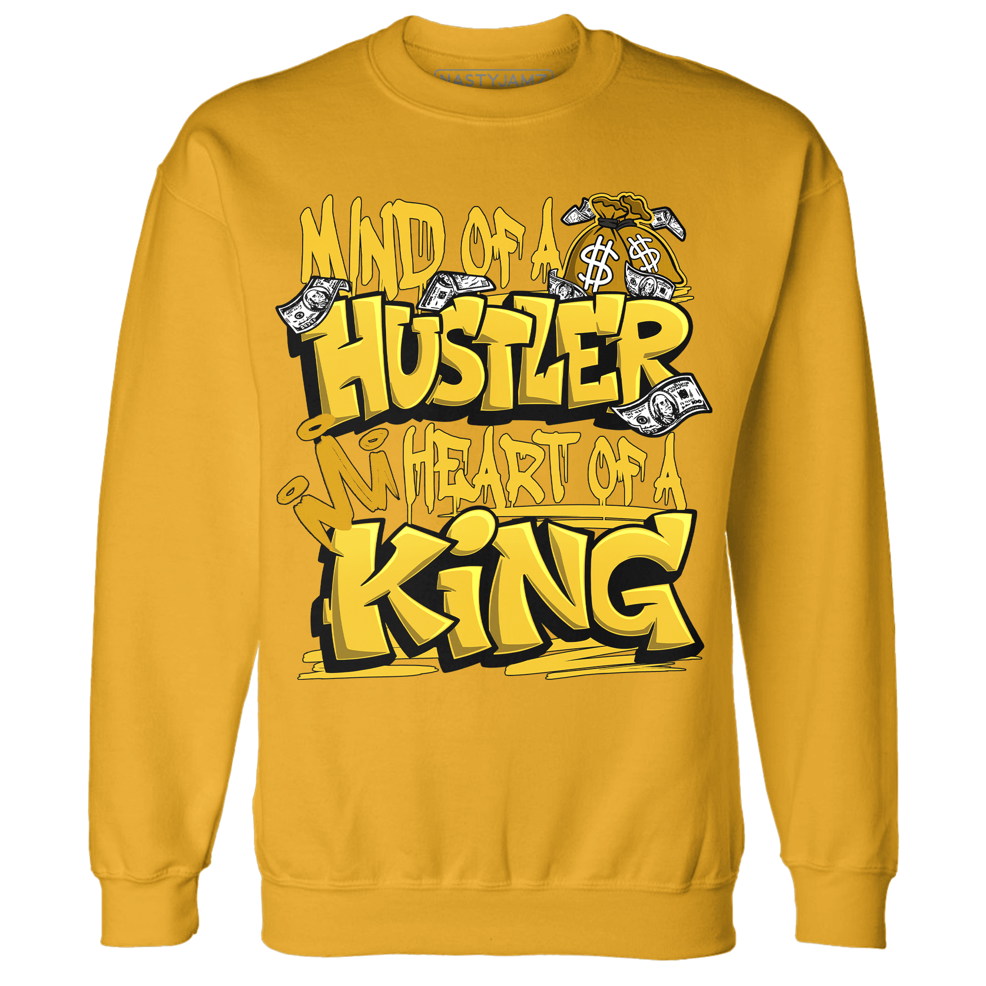 Yellow Ochre 6s Sweatshirt Match Hustler Heart King - NastyJamz