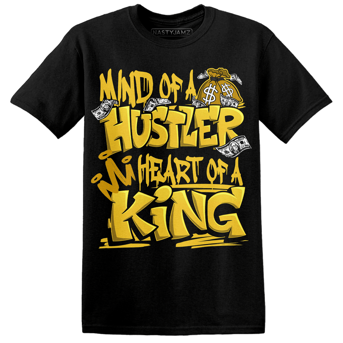 Yellow Ochre 6s T Shirt Match Hustler Heart King - NastyJamz