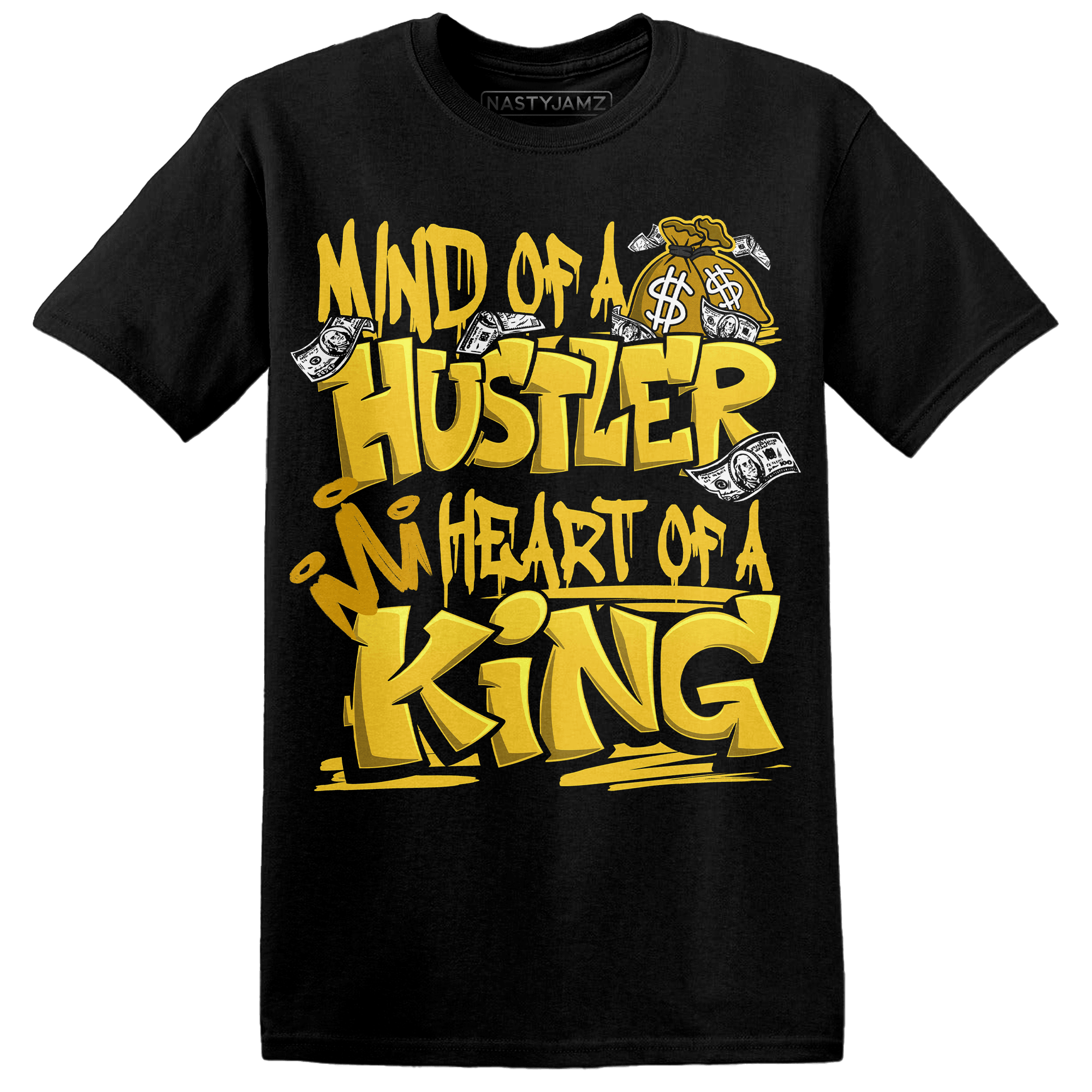 Yellow Ochre 6s T Shirt Match Hustler Heart King - NastyJamz