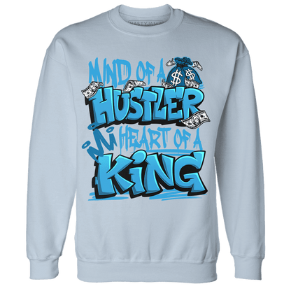 Powder Blue 9s Sweatshirt Match Hustler Heart King - NastyJamz