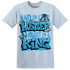 Powder Blue 9s T Shirt Match Hustler Heart King - NastyJamz