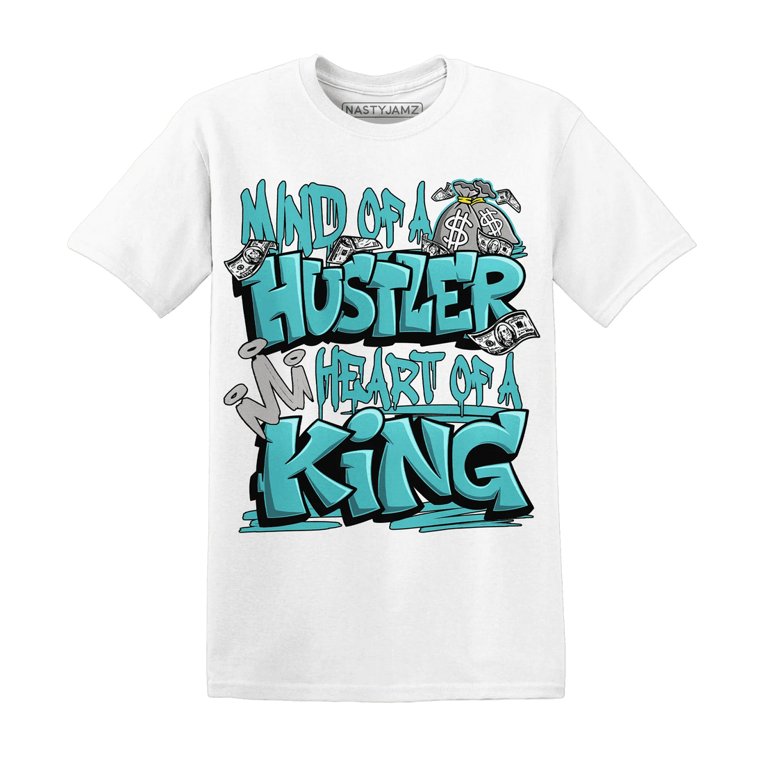 NastyJamz-NBL-Cyan-Burst-9060-T-Shirt-Match-Hustler-Heart-King