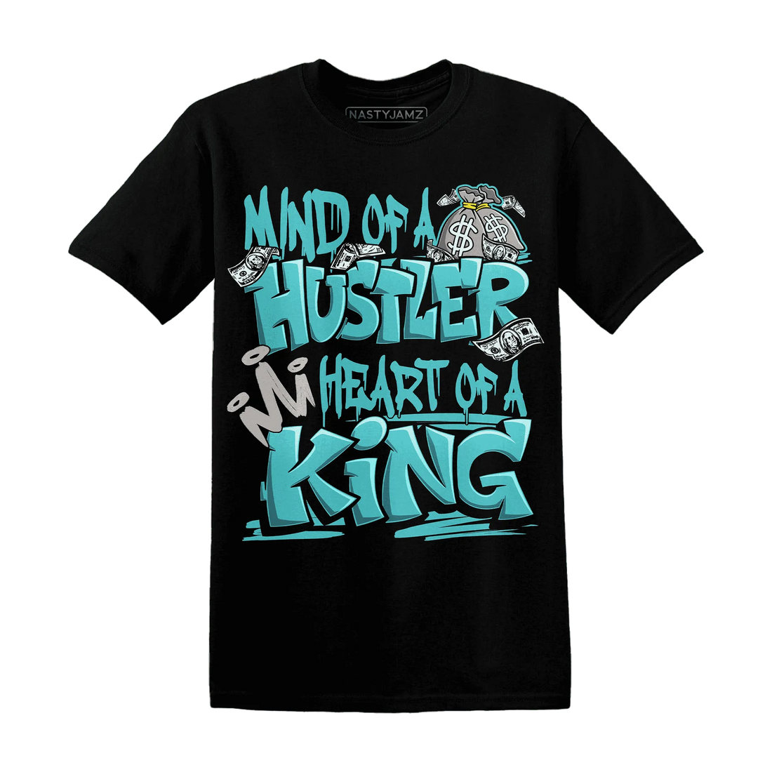 NastyJamz-NBL-Cyan-Burst-9060-T-Shirt-Match-Hustler-Heart-King