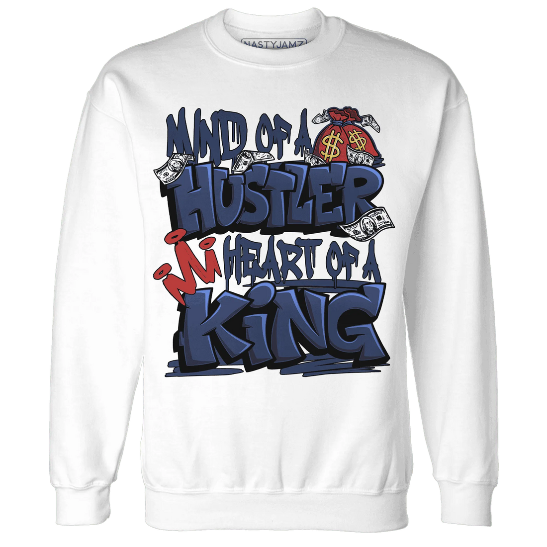 VaporMax-Air-Plus-Midnight-Navy-Gold-Black-NastyJamz-Sweatshirt-Match-Hustler-Heart-King