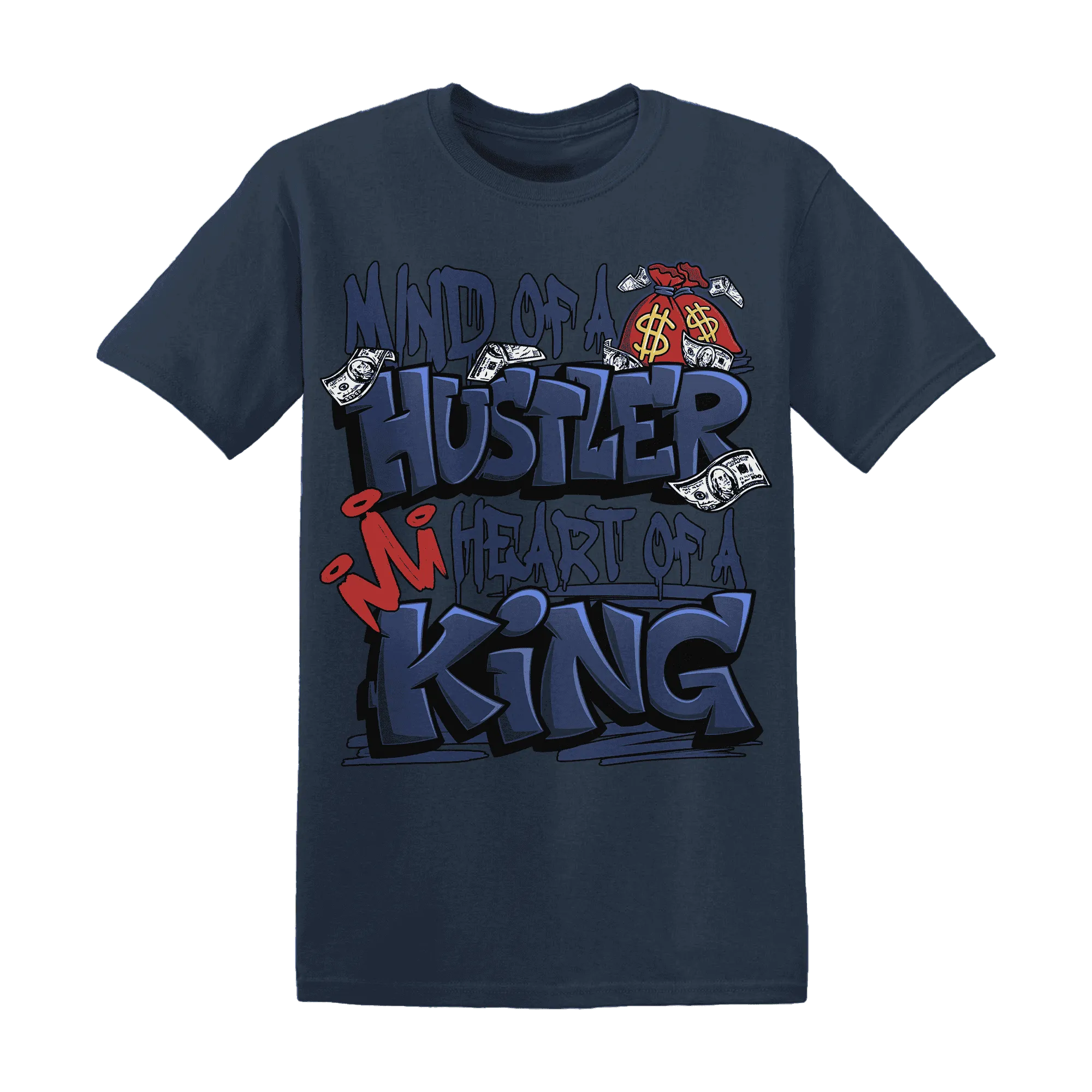 VaporMax-Air-Plus-Midnight-Navy-Gold-Black-NastyJamz-T-Shirt-Match-Hustler-Heart-King