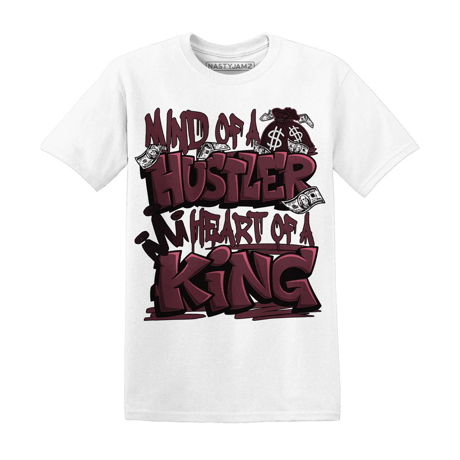 NastyJamz-VaporMax-Night-Maron-Burgundy-T-Shirt-Match-Hustler-Heart-King