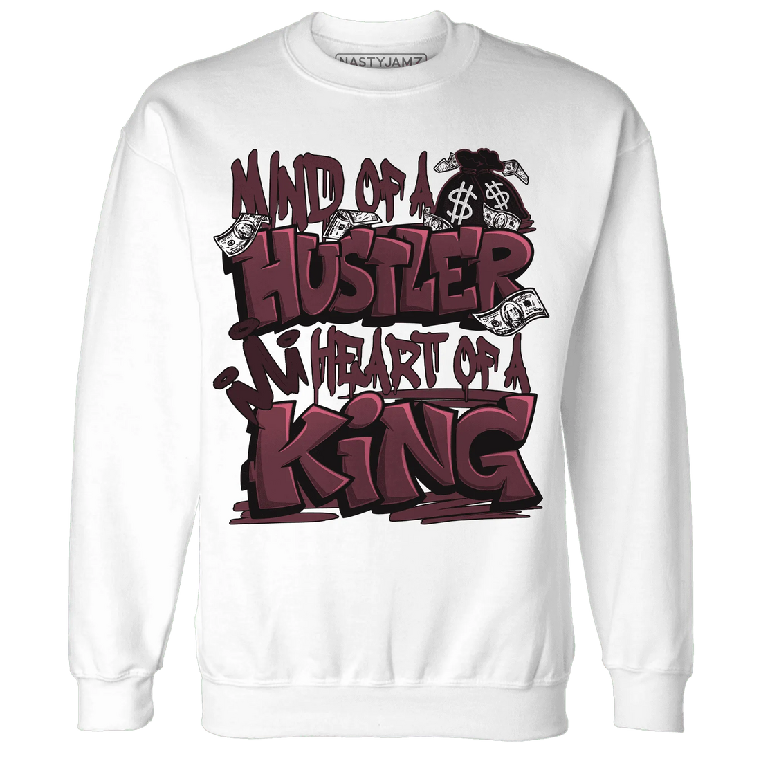 NastyJamz-VaporMax-Night-Maron-Burgundy-Sweatshirt-Match-Hustler-Heart-King