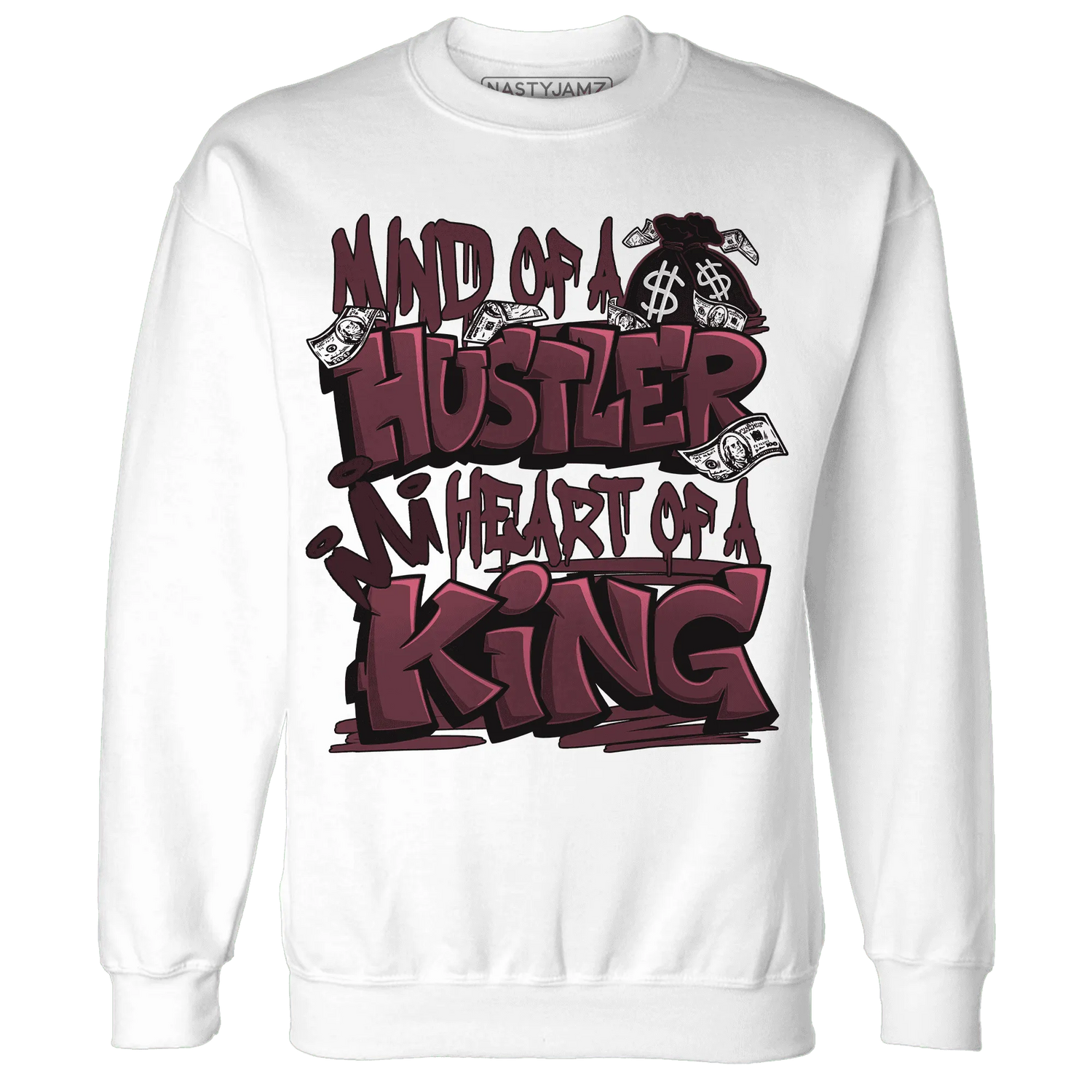 NastyJamz-VaporMax-Night-Maron-Burgundy-Sweatshirt-Match-Hustler-Heart-King