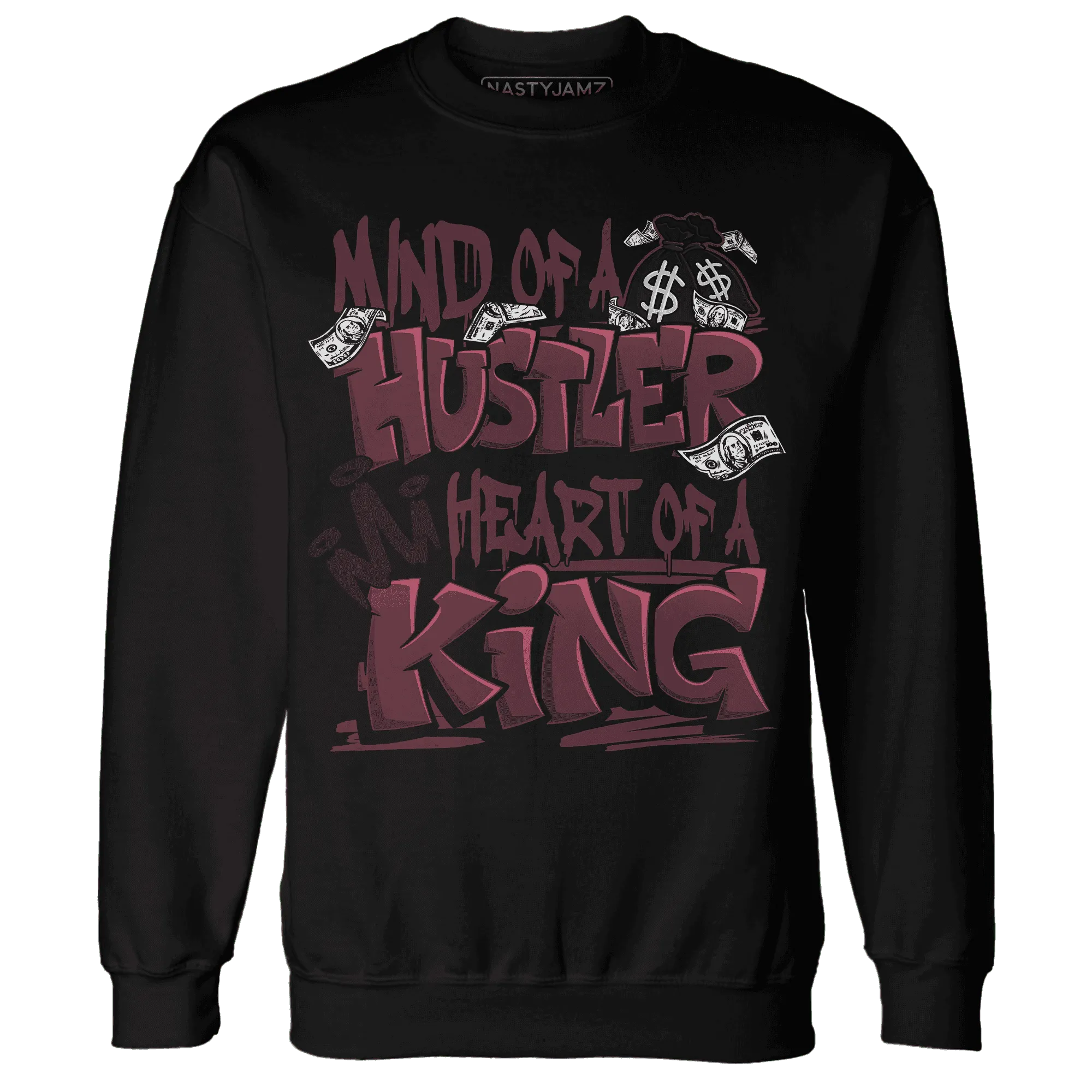 NastyJamz-VaporMax-Night-Maron-Burgundy-Sweatshirt-Match-Hustler-Heart-King