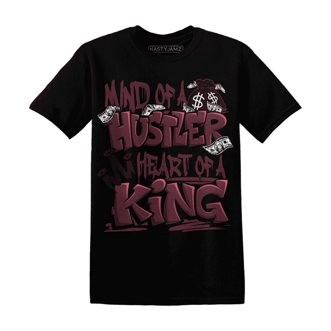 NastyJamz-VaporMax-Night-Maron-Burgundy-T-Shirt-Match-Hustler-Heart-King