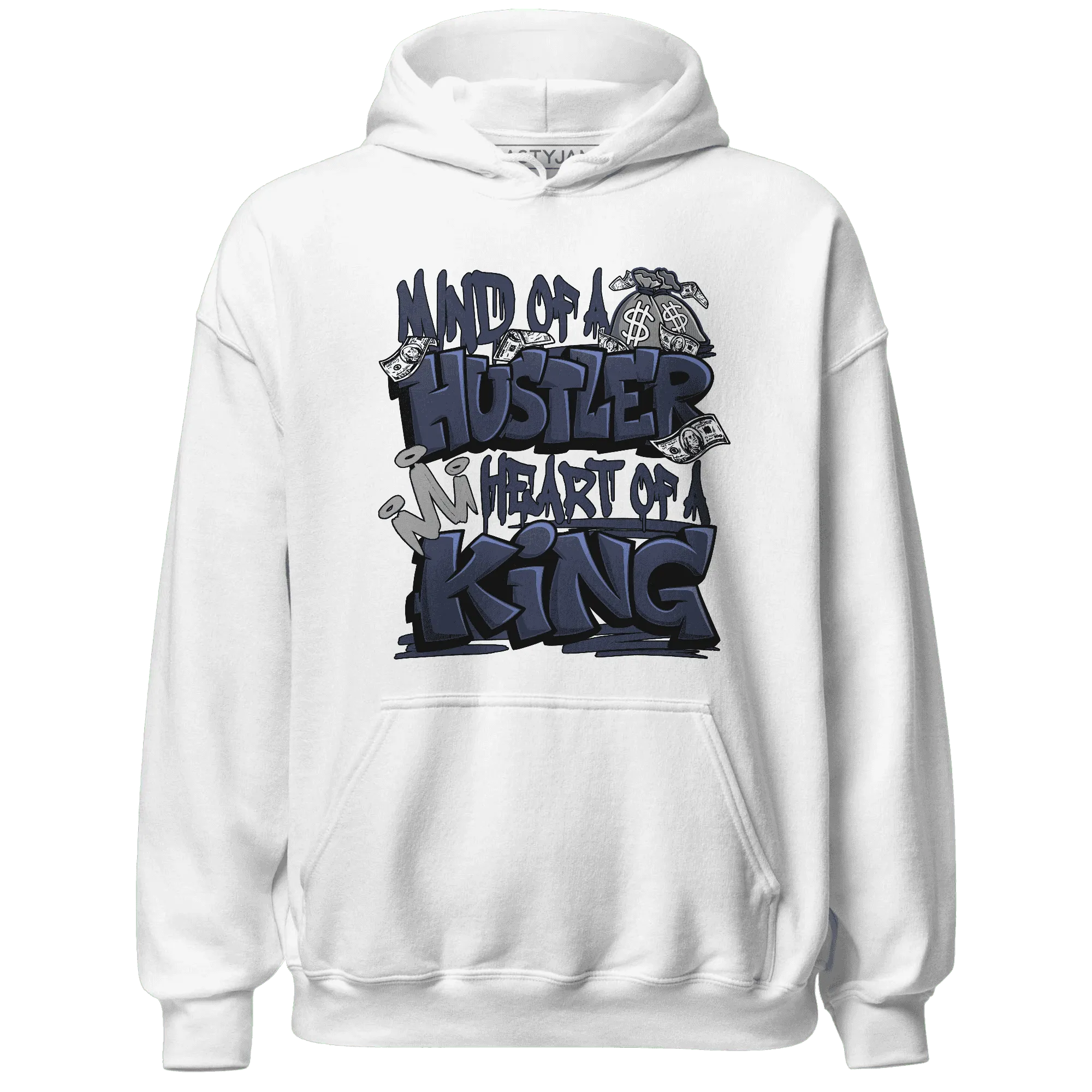 VaporMax-Plus-Midnight-Navy-White-Metallic-Silver-NastyJamz-Hoodie-Match-Hustler-Heart-King