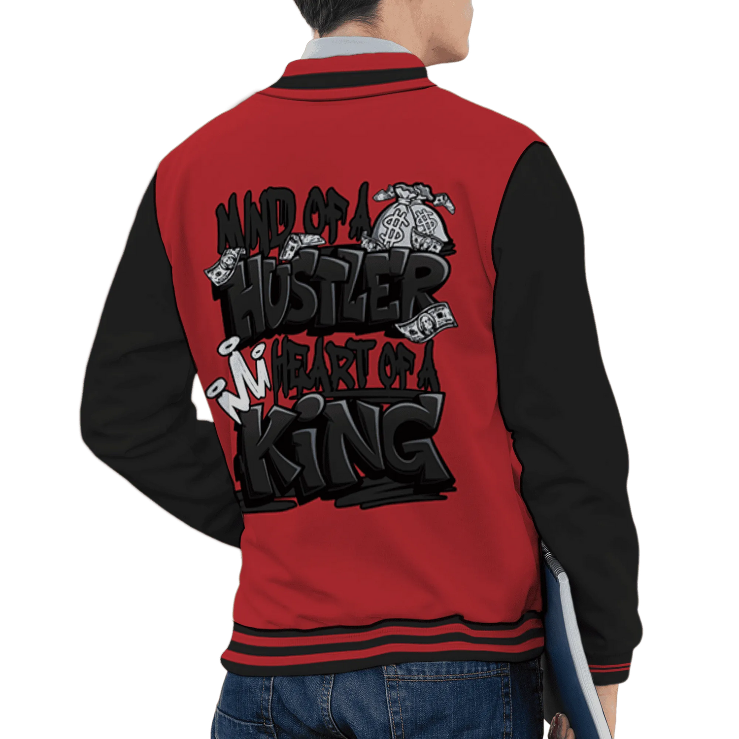 Black-Toe-Reimagined-Red-White-1s-NastyJamz-Varsity-Match-Hustler-Heart-King