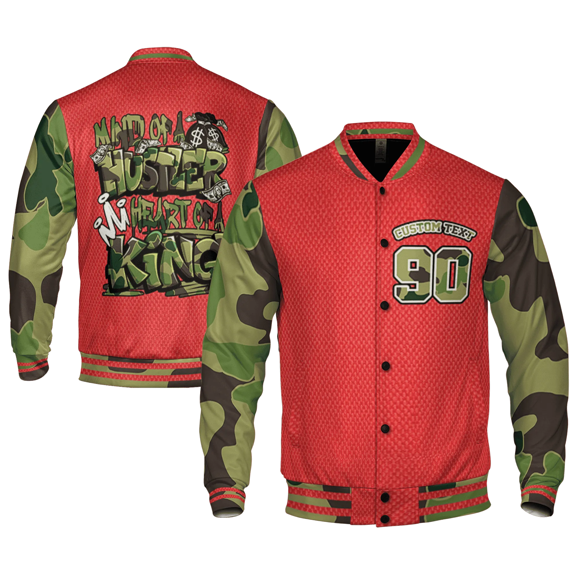 AM-90-Dark-Sage-Solar-Red-NastyJamz-Varsity-Match-Hustler-Heart-King