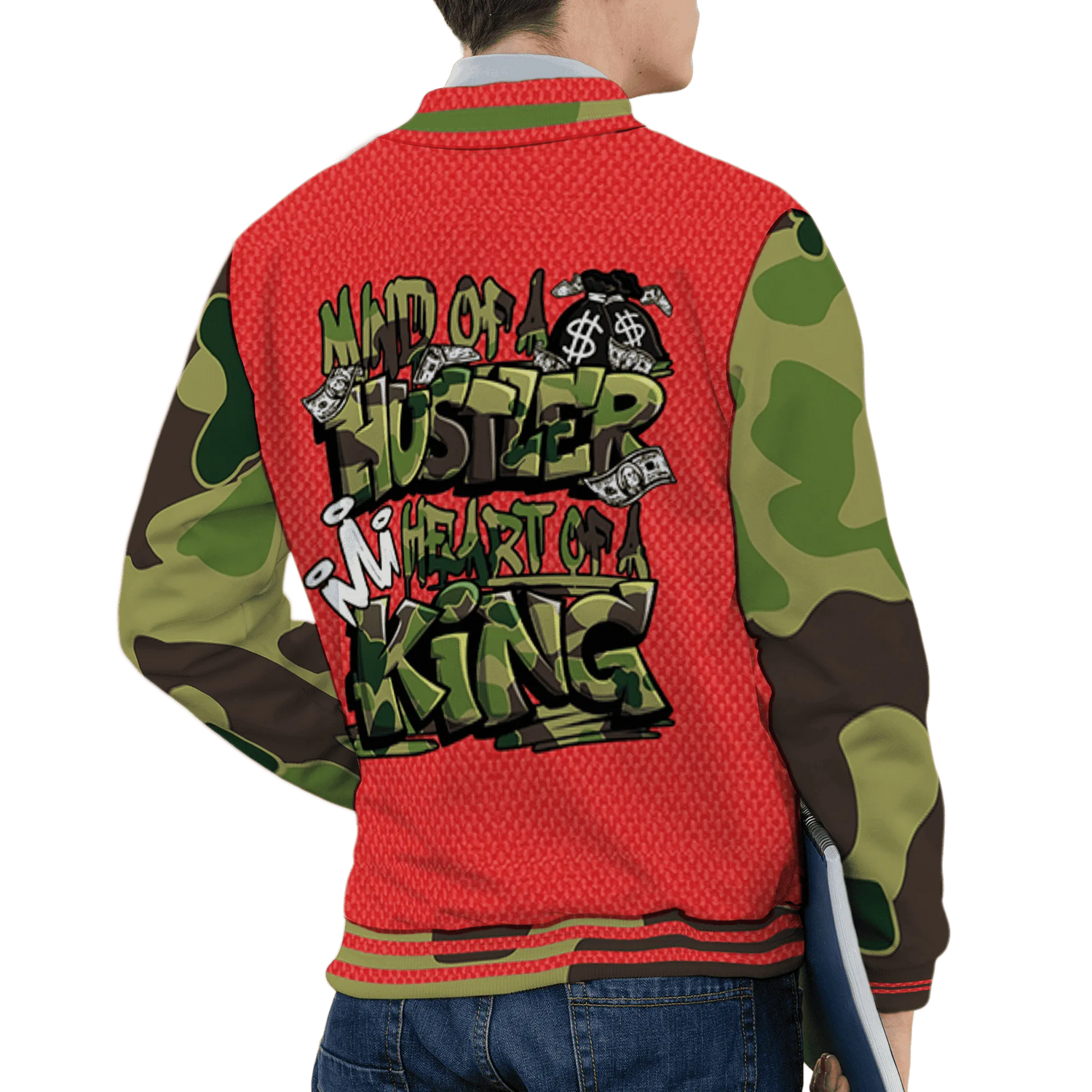 AM-90-Dark-Sage-Solar-Red-NastyJamz-Varsity-Match-Hustler-Heart-King