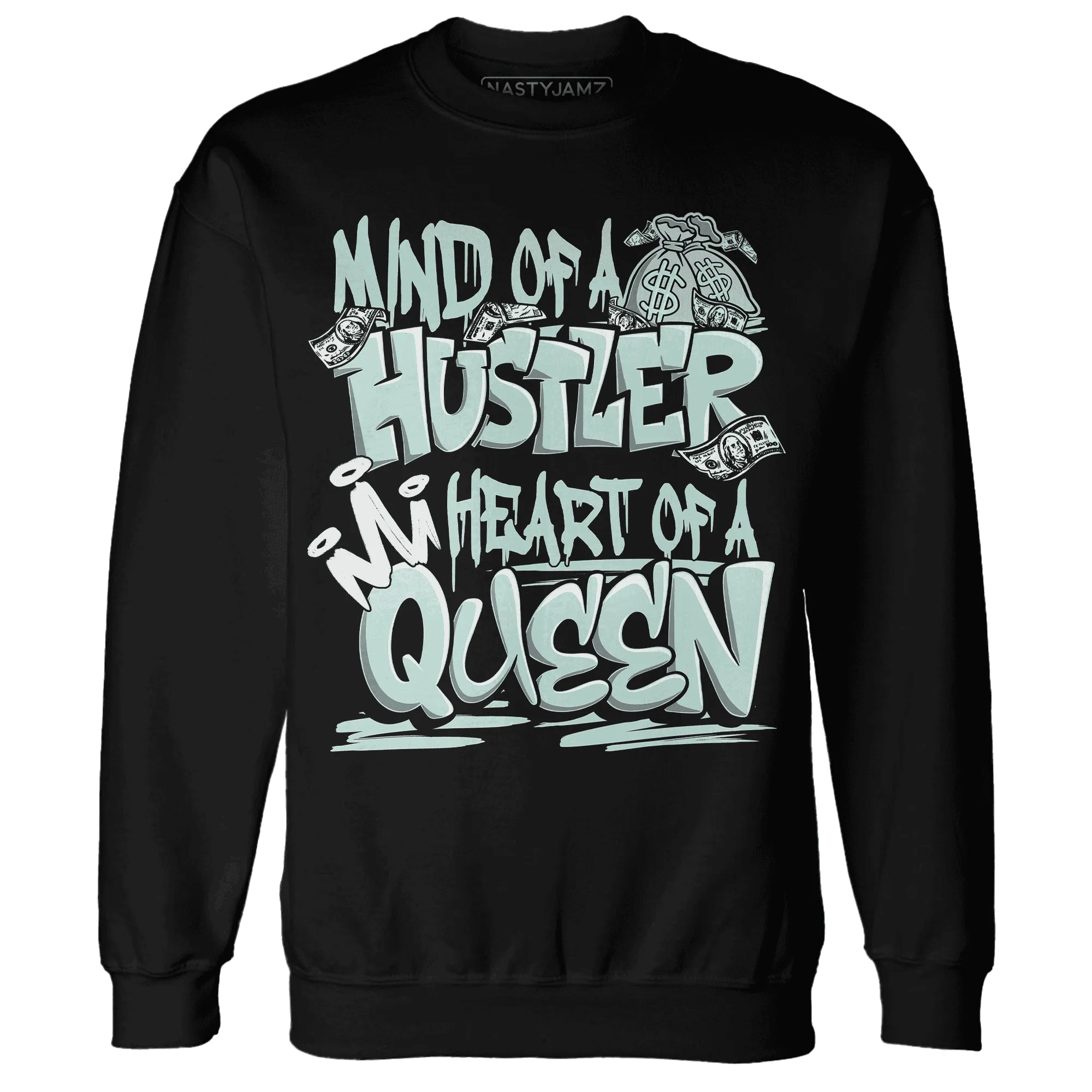 NastyJamz-AF-1-Low-Jade-Ice-White-Sweatshirt-Match-Hustler-Heart-Queen
