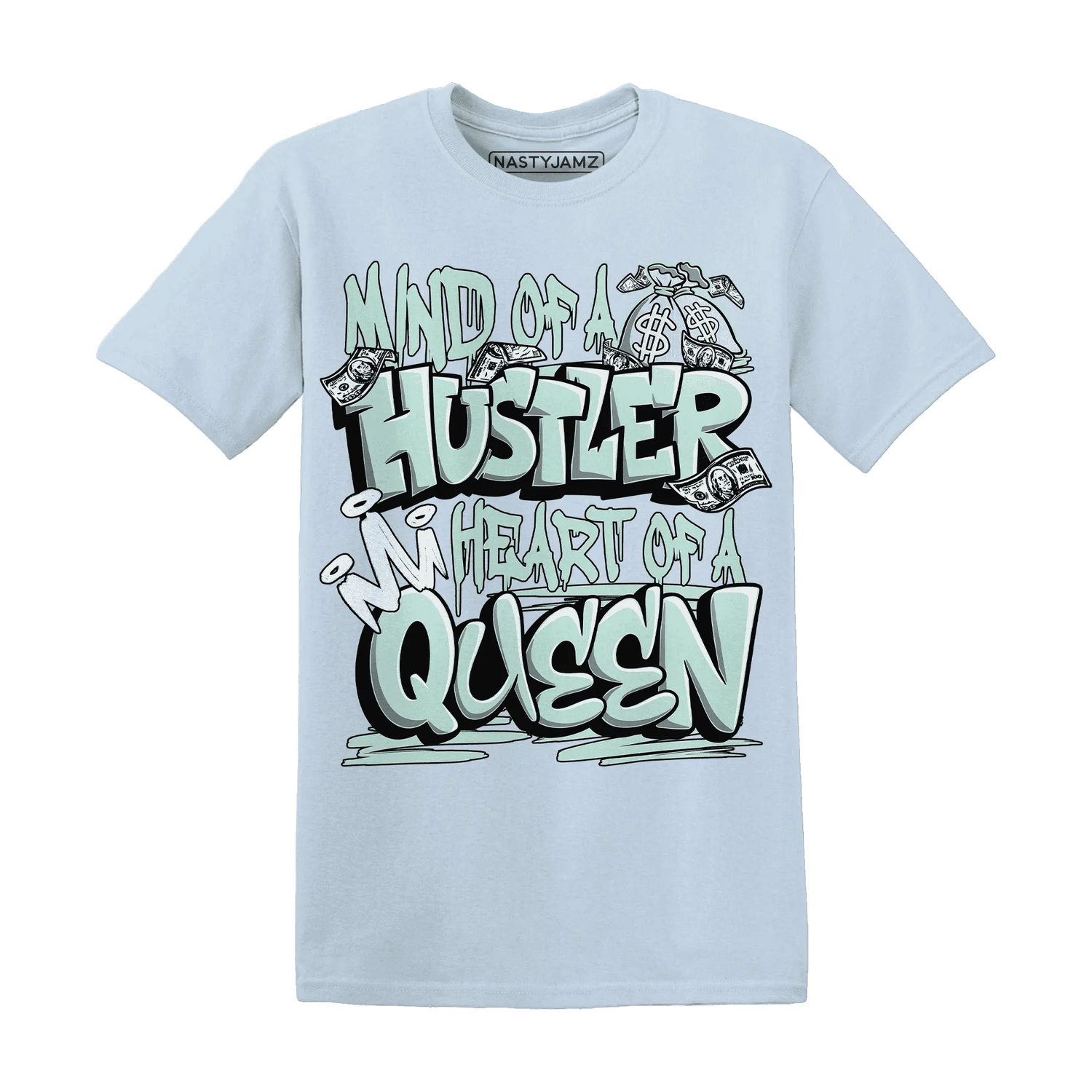 NastyJamz-AF-1-Low-Jade-Ice-White-T-Shirt-Match-Hustler-Heart-Queen