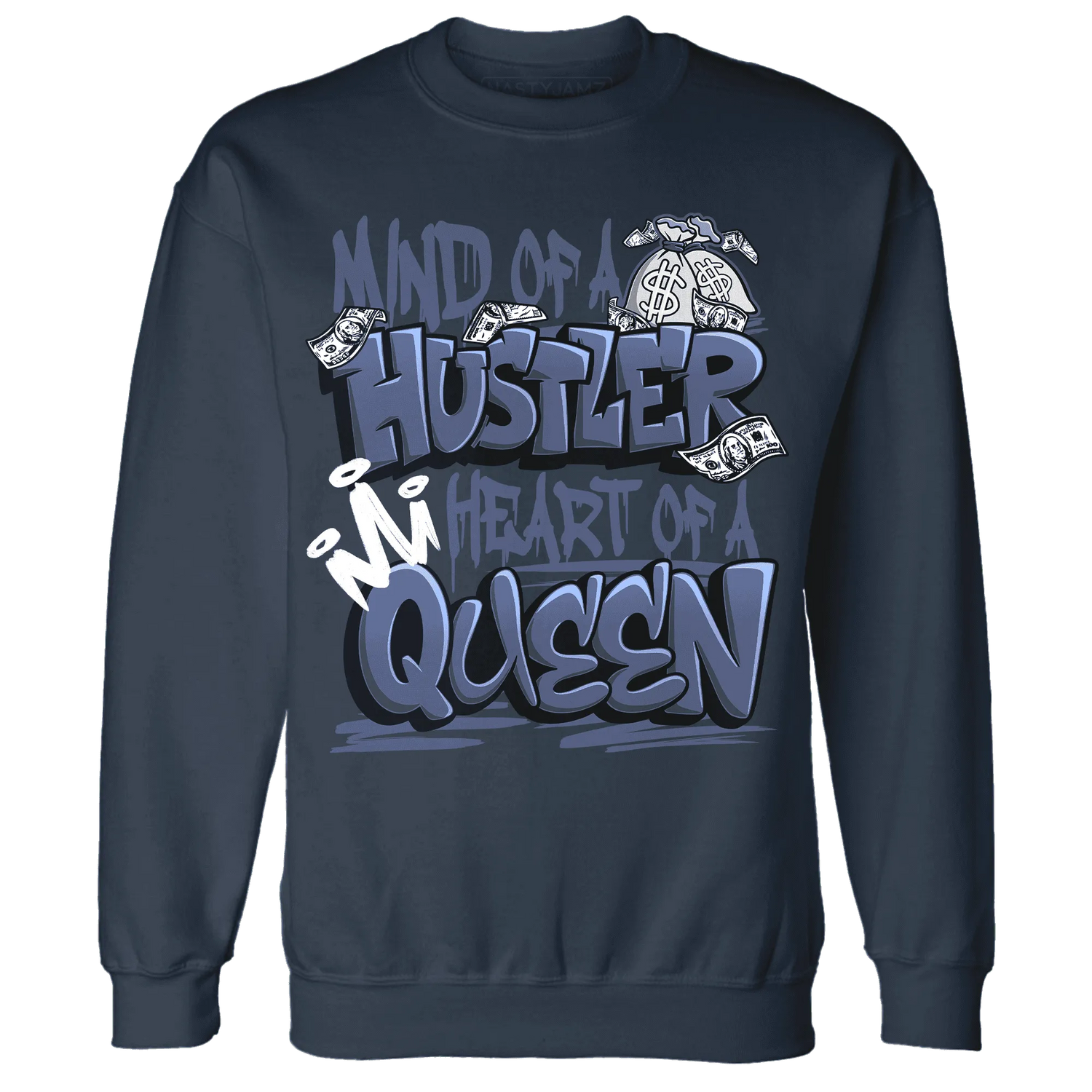 Low-Diffused-Blue-11s-Sweatshirt-Match-Hustler-Heart-Queen