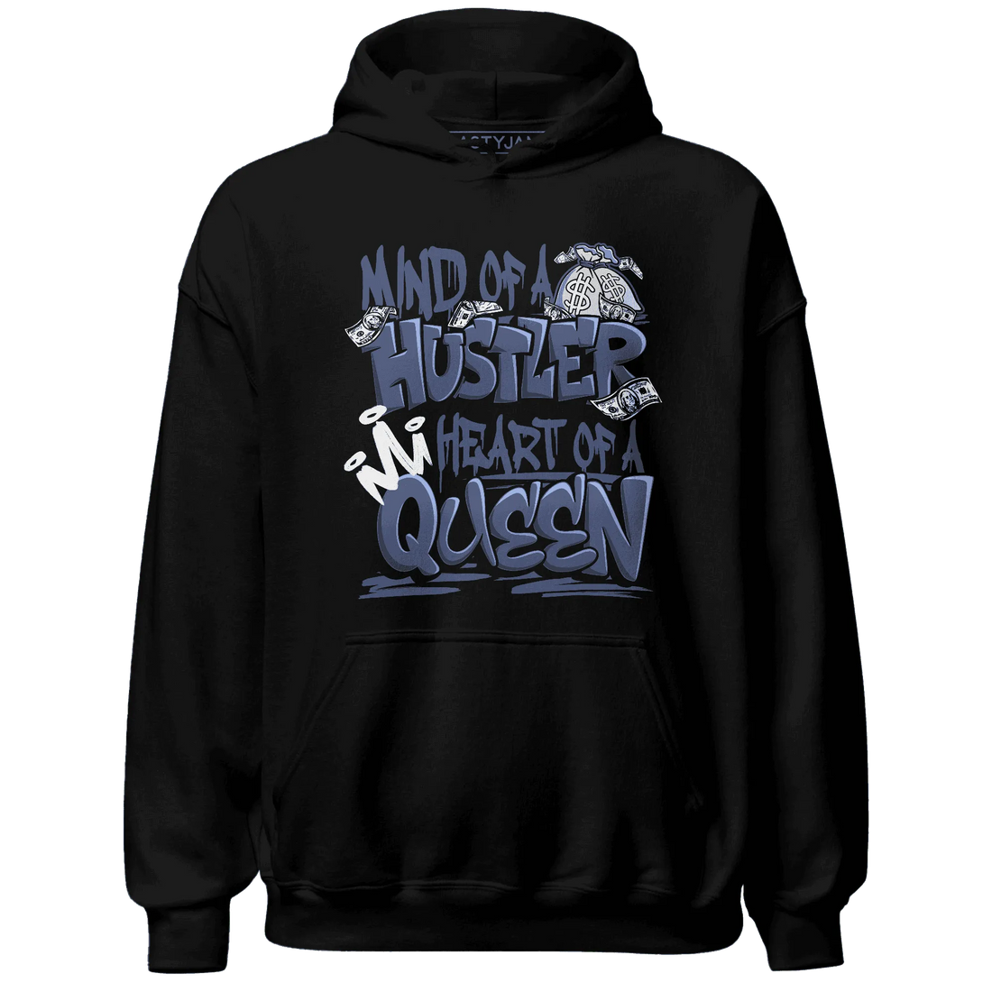Low-Diffused-Blue-11s-Hoodie-Match-Hustler-Heart-Queen