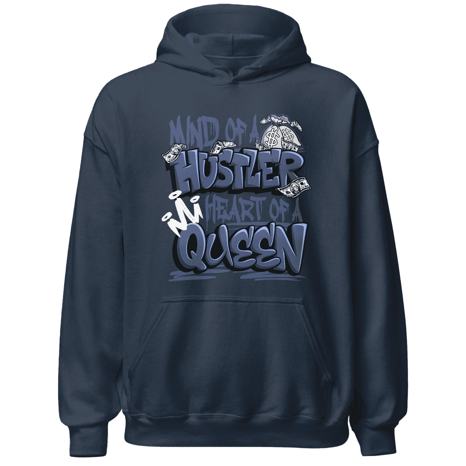 Low-Diffused-Blue-11s-Hoodie-Match-Hustler-Heart-Queen