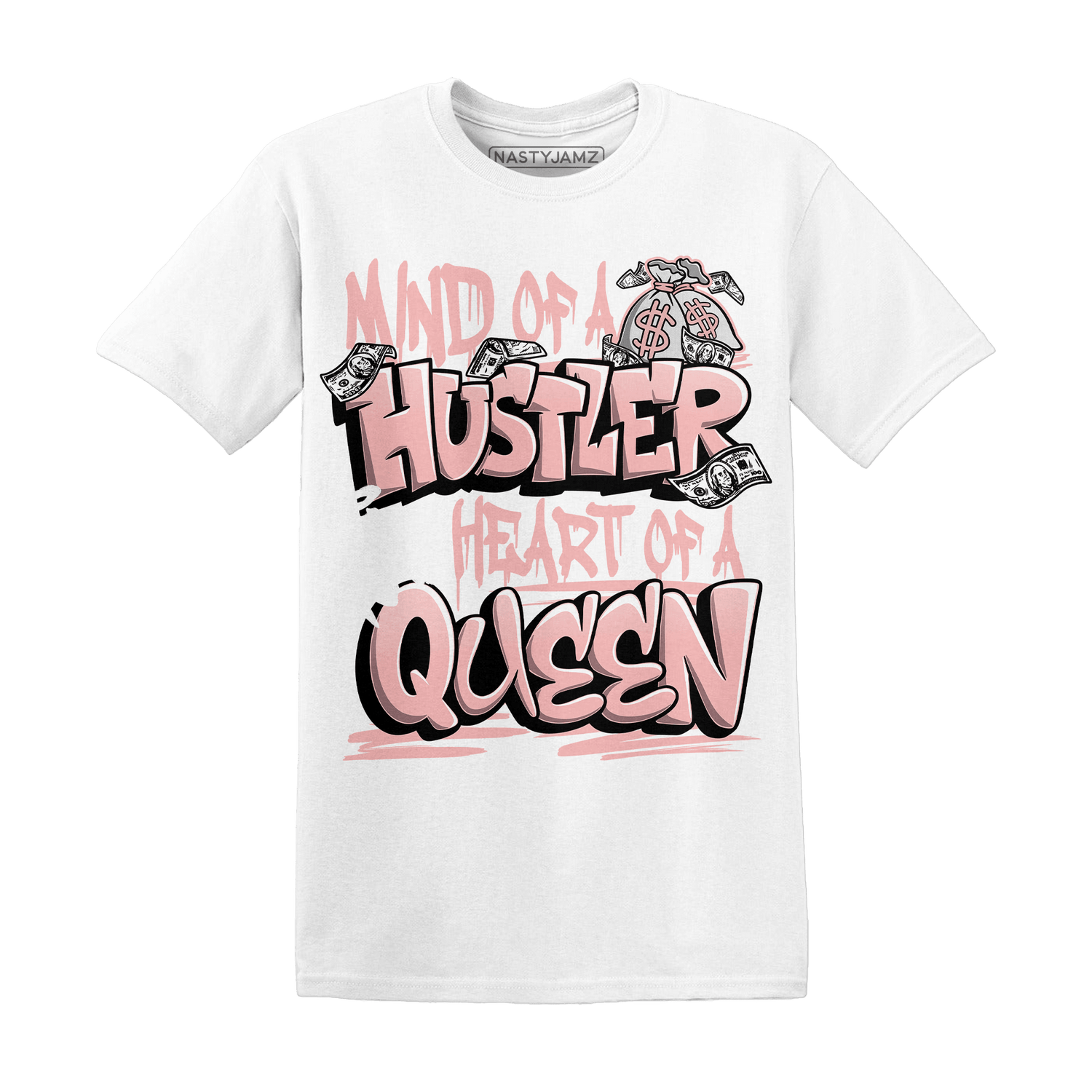 Low Legend Pink 11s T Shirt Match Hustler Heart Queen - NastyJamz