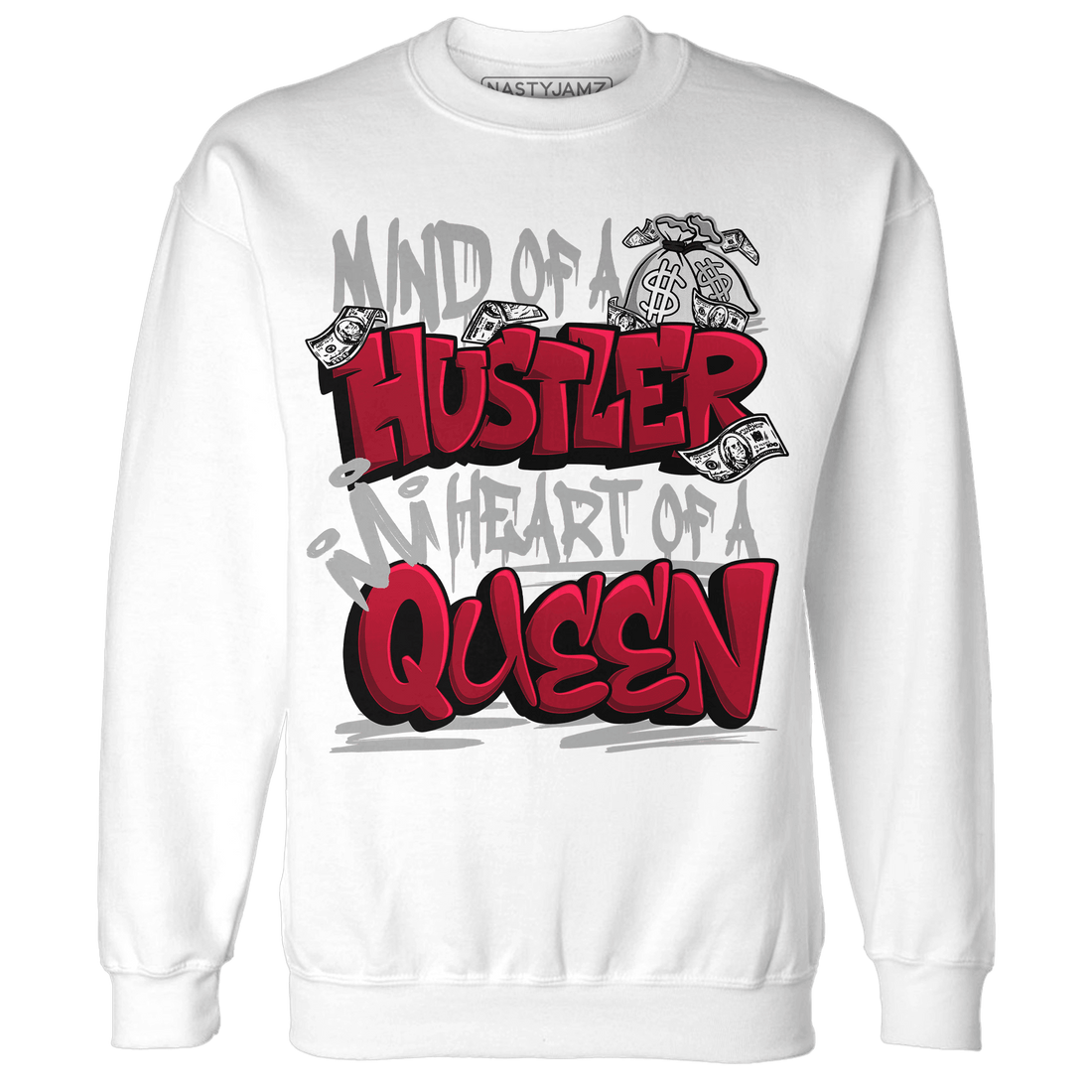 Retro Red Taxi 12s Sweatshirt Match Hustler Heart Queen - NastyJamz