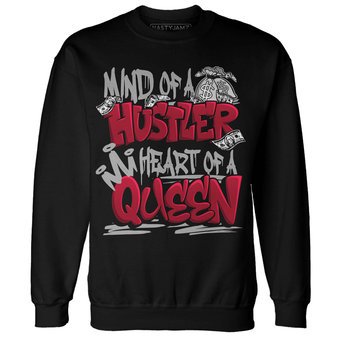 Retro Red Taxi 12s Sweatshirt Match Hustler Heart Queen - NastyJamz