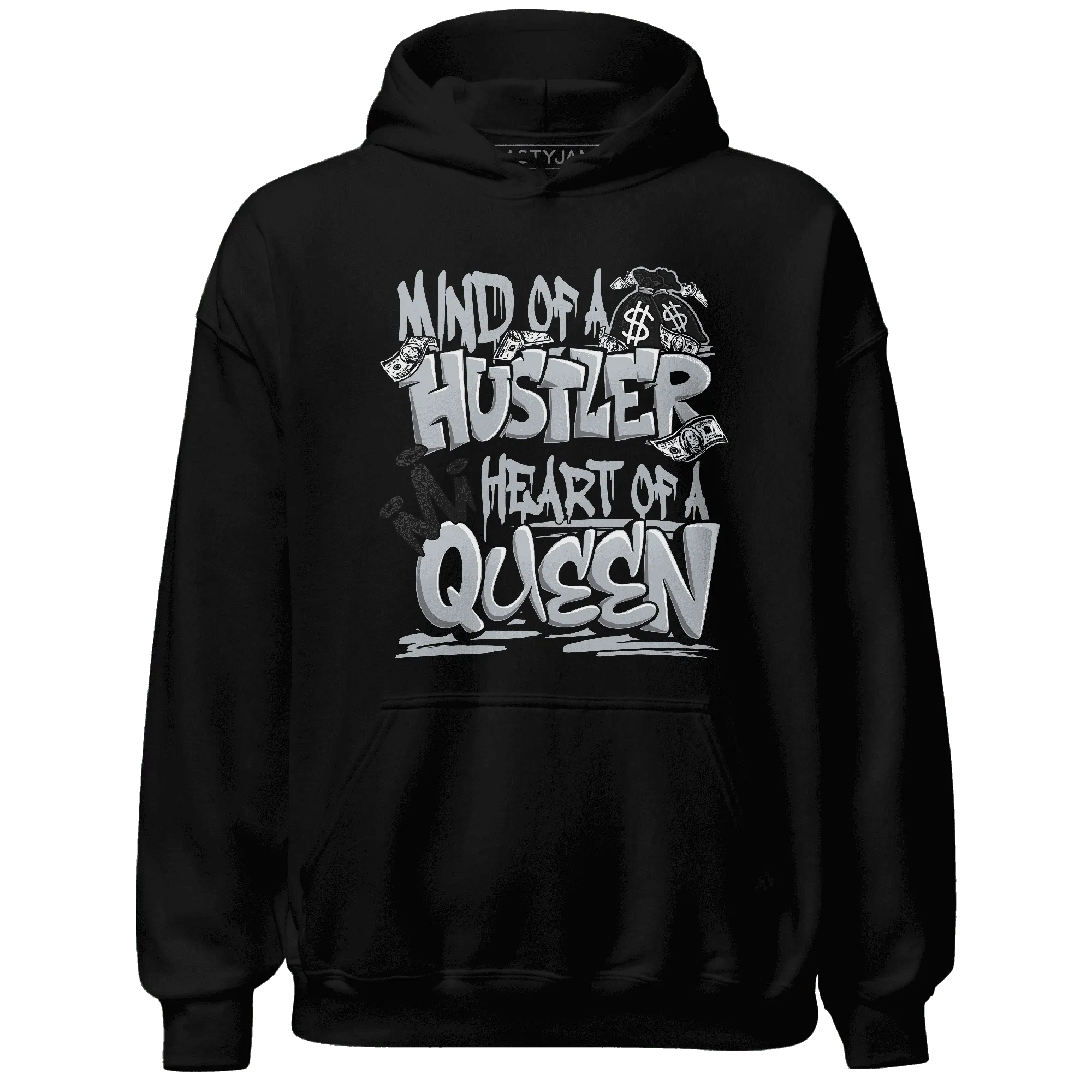 NastyJamz-Wolf-Grey-12s-Hoodie-Match-Hustler-Heart-Queen