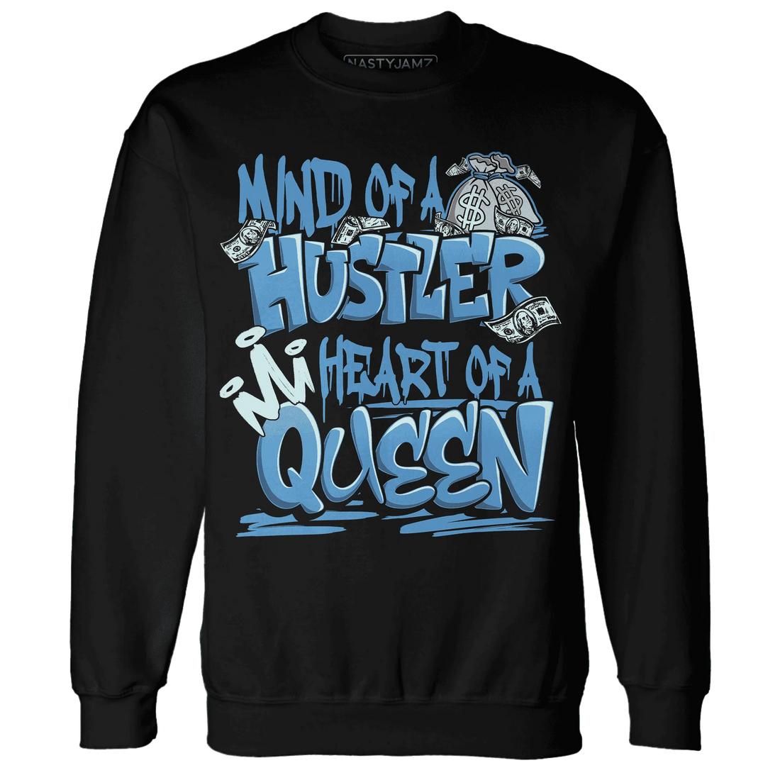 NastyJamz-Carolina-Blue-Univercitii-17s-Sweatshirt-Match-Hustler-Heart-Queen