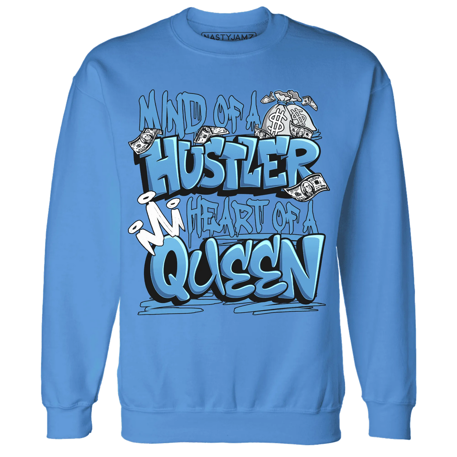 NastyJamz-Carolina-Blue-Univercitii-17s-Sweatshirt-Match-Hustler-Heart-Queen