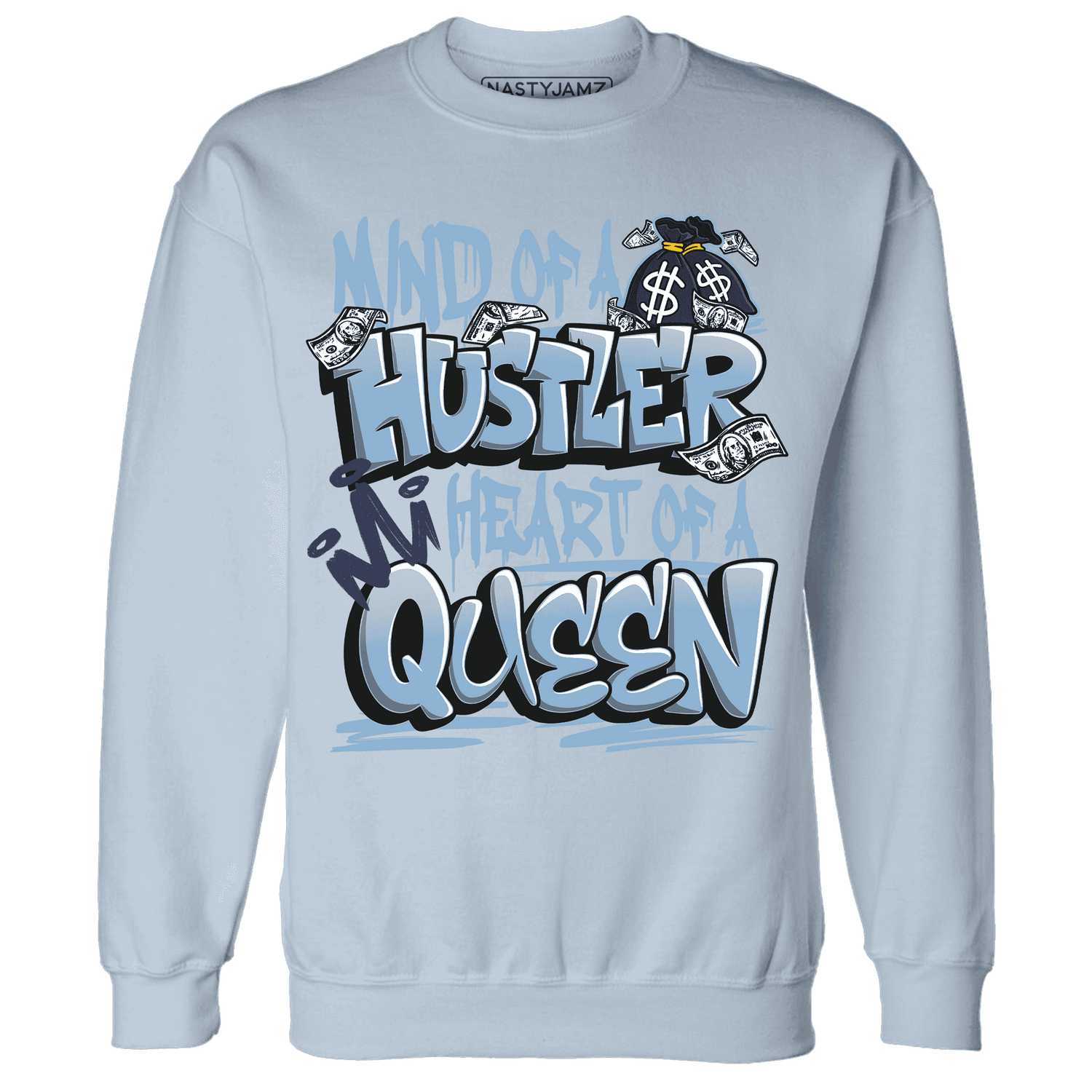 First In Flight 1s Sweatshirt Match Hustler Heart Queen - NastyJamz
