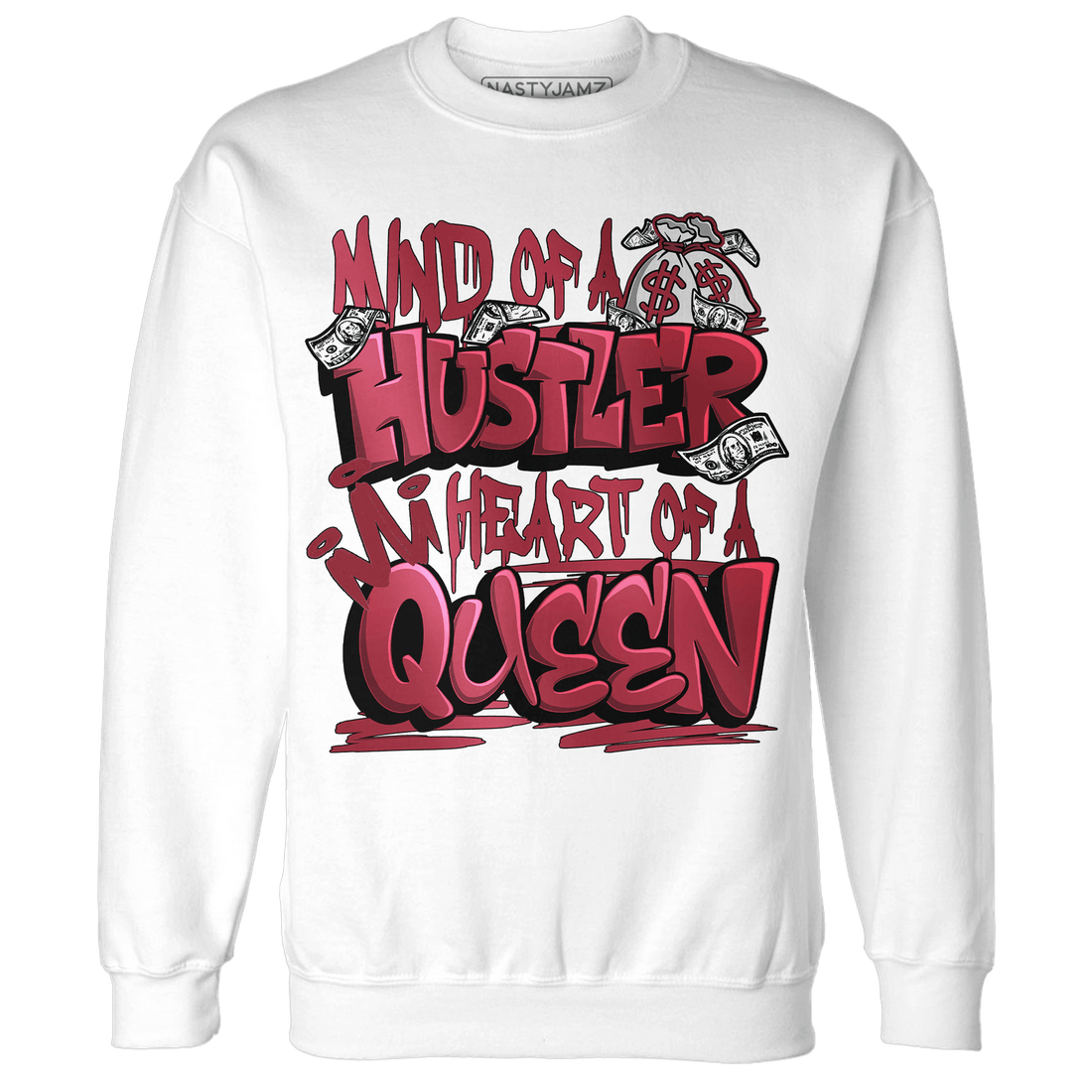 High 85 Metallic Burgundy 1s Sweatshirt Match Hustler Heart Queen - NastyJamz