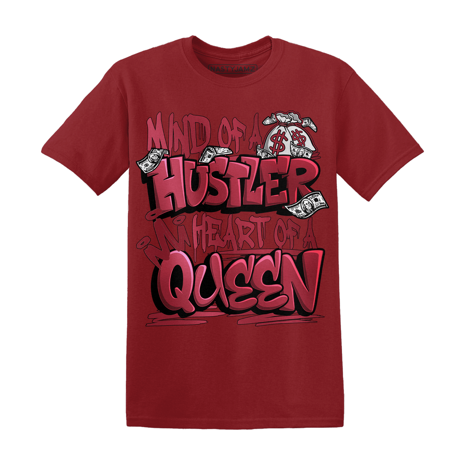 High 85 Metallic Burgundy 1s T Shirt Match Hustler Heart Queen - NastyJamz