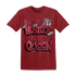 High 85 Metallic Burgundy 1s T Shirt Match Hustler Heart Queen - NastyJamz