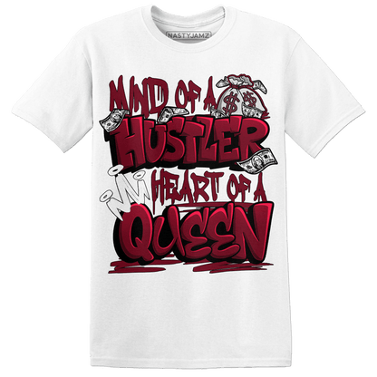 High White Team Red 1s T Shirt Match Hustler Heart Queen - NastyJamz