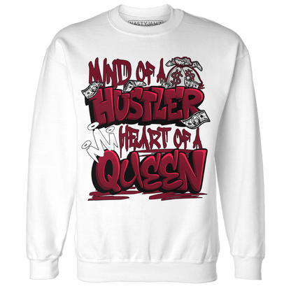 High White Team Red 1s Sweatshirt Match Hustler Heart Queen - NastyJamz
