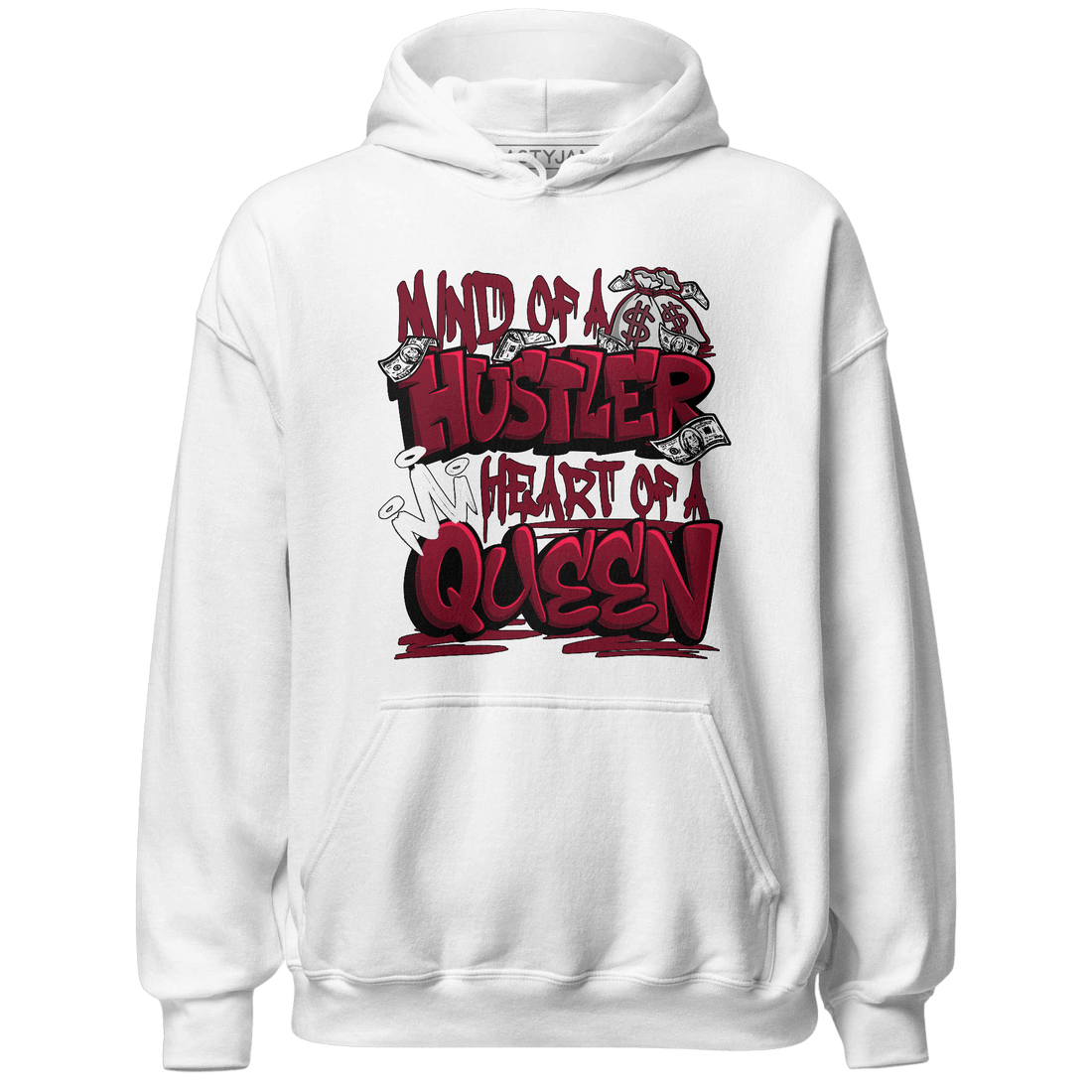 High White Team Red 1s Hoodie Match Hustler Heart Queen - NastyJamz