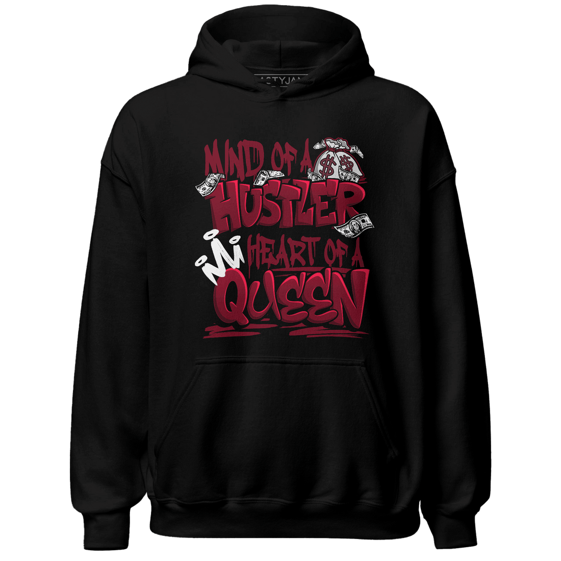 High White Team Red 1s Hoodie Match Hustler Heart Queen - NastyJamz
