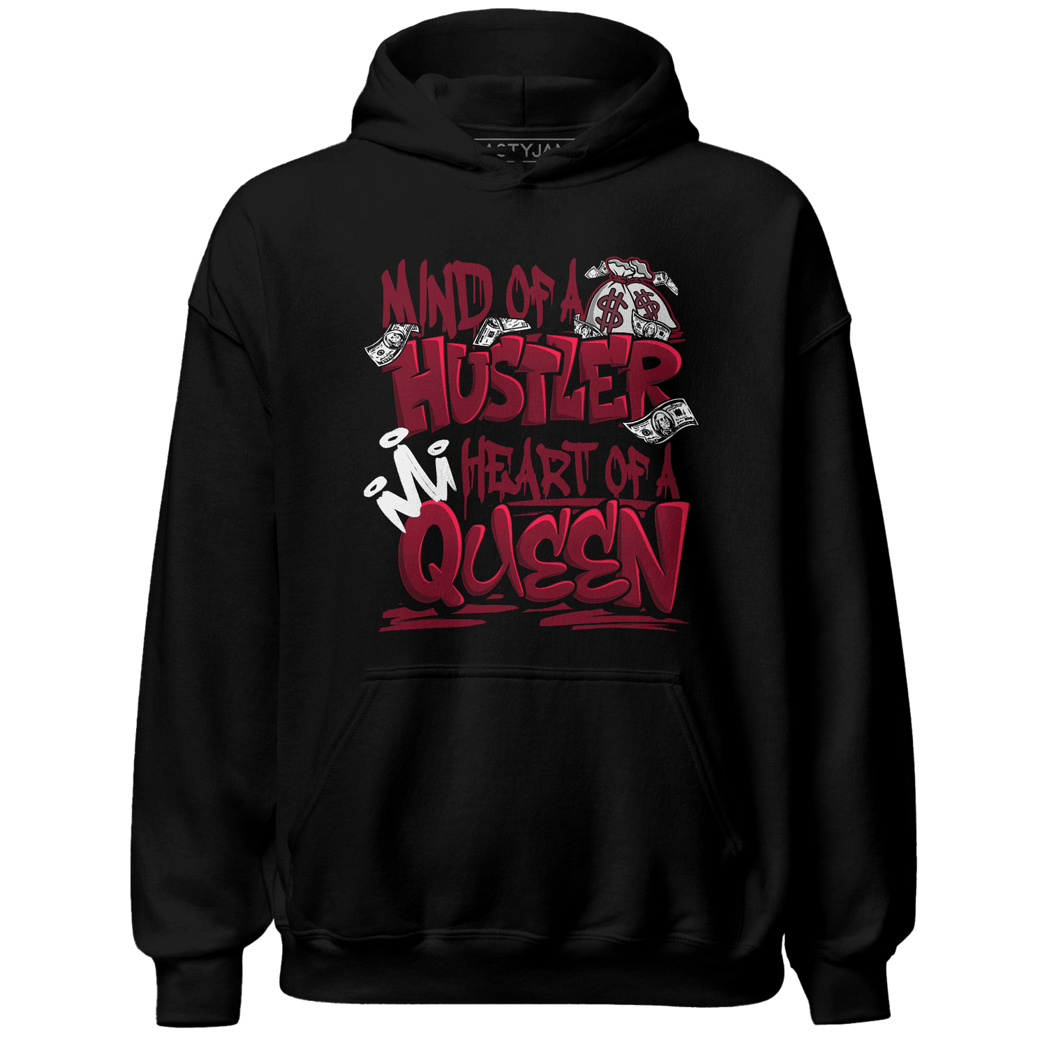 High White Team Red 1s Hoodie Match Hustler Heart Queen - NastyJamz