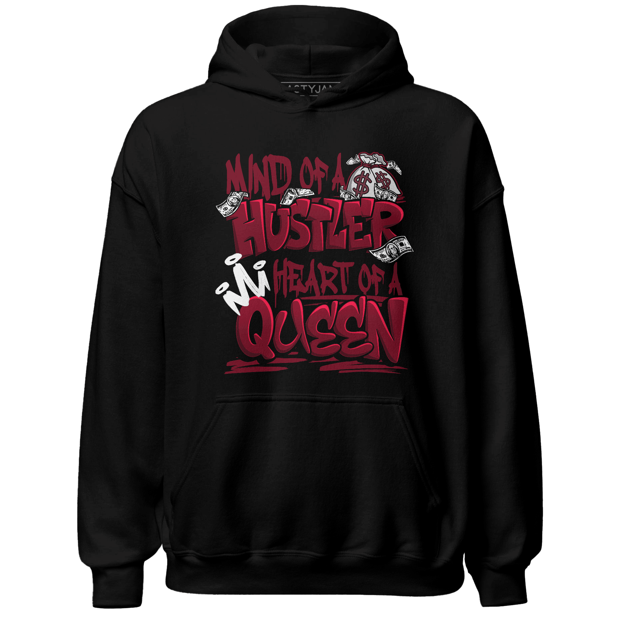 High White Team Red 1s Hoodie Match Hustler Heart Queen - NastyJamz