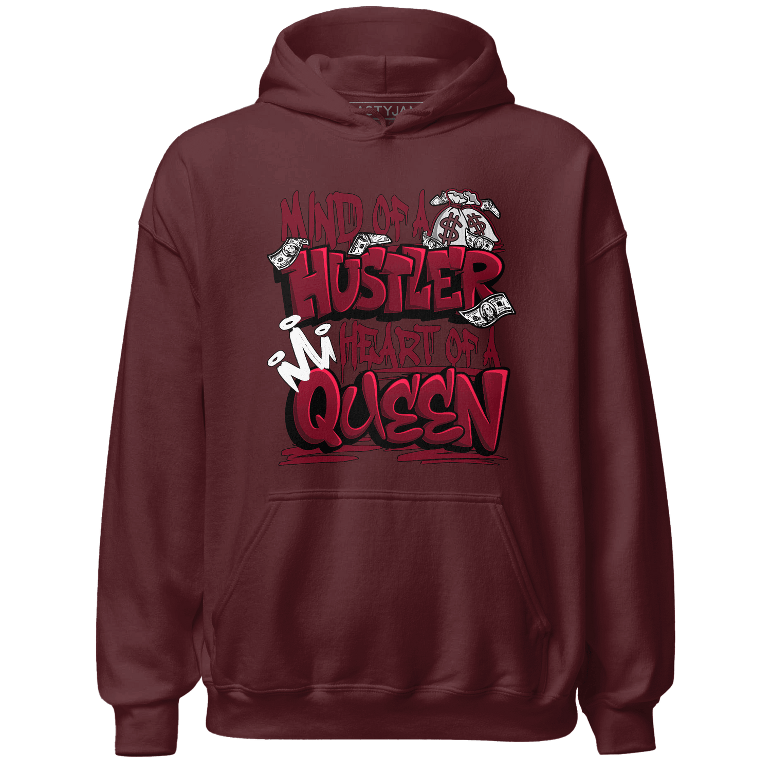 High White Team Red 1s Hoodie Match Hustler Heart Queen - NastyJamz