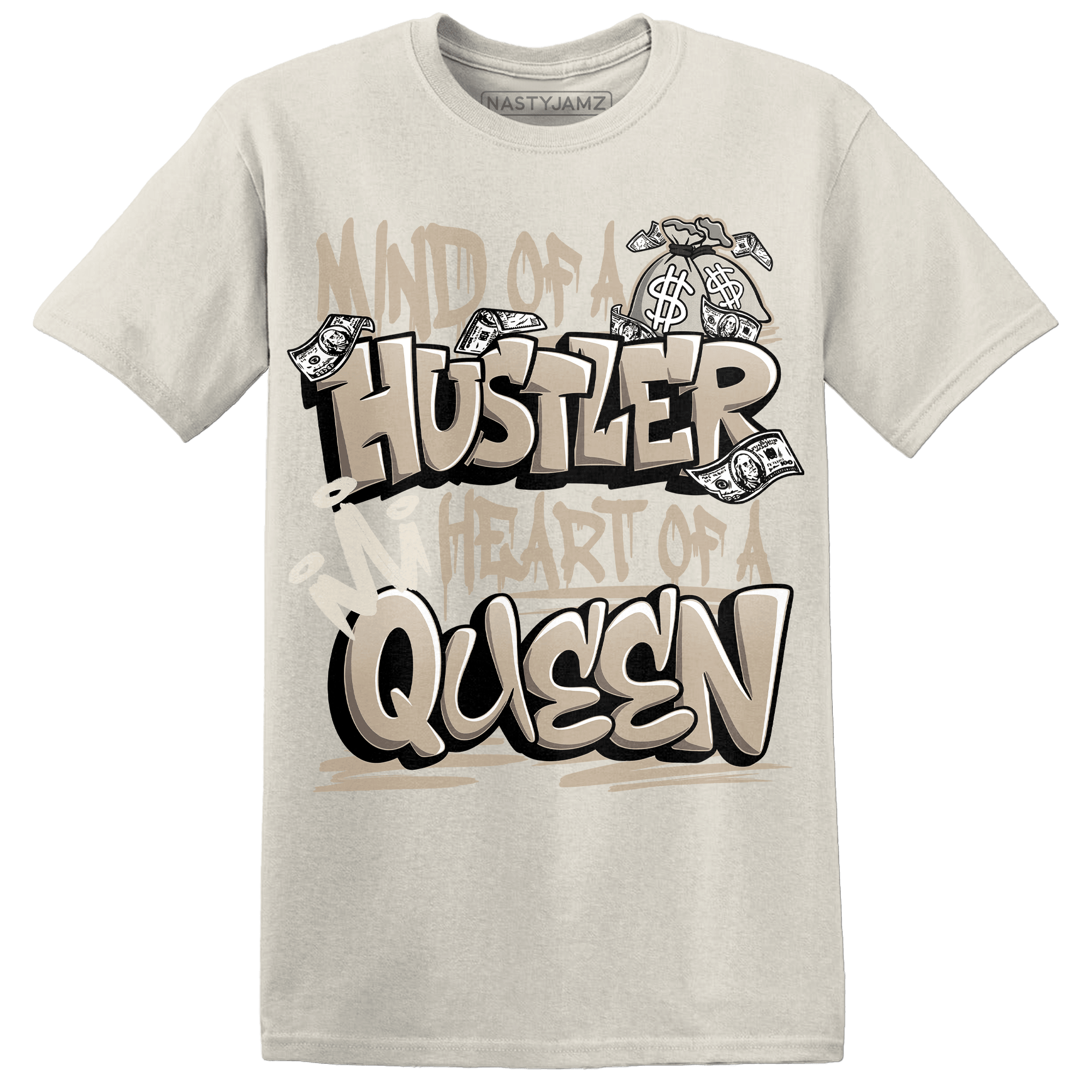 Latte 1s T Shirt Match Hustler Heart Queen - NastyJamz