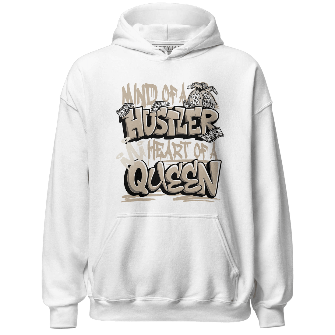 Latte 1s Hoodie Match Hustler Heart Queen - NastyJamz