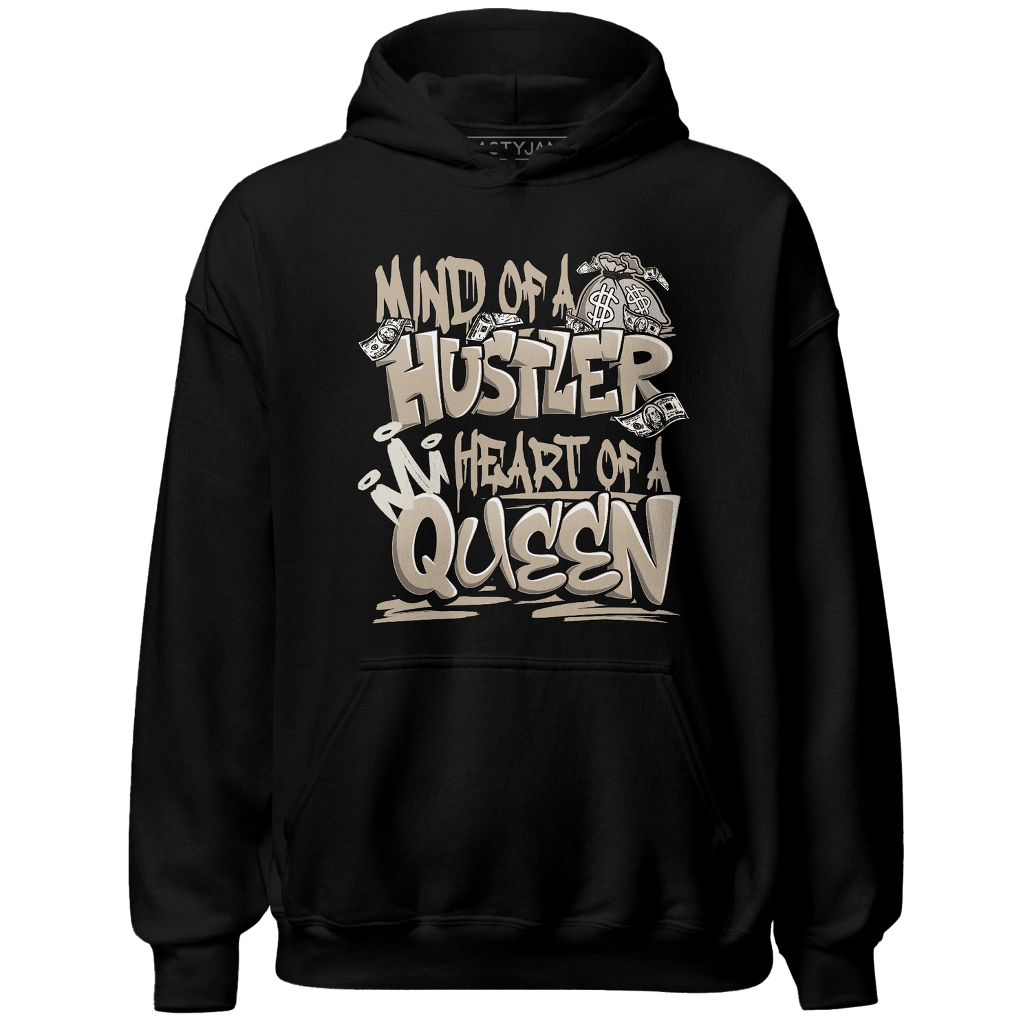 Latte 1s Hoodie Match Hustler Heart Queen - NastyJamz