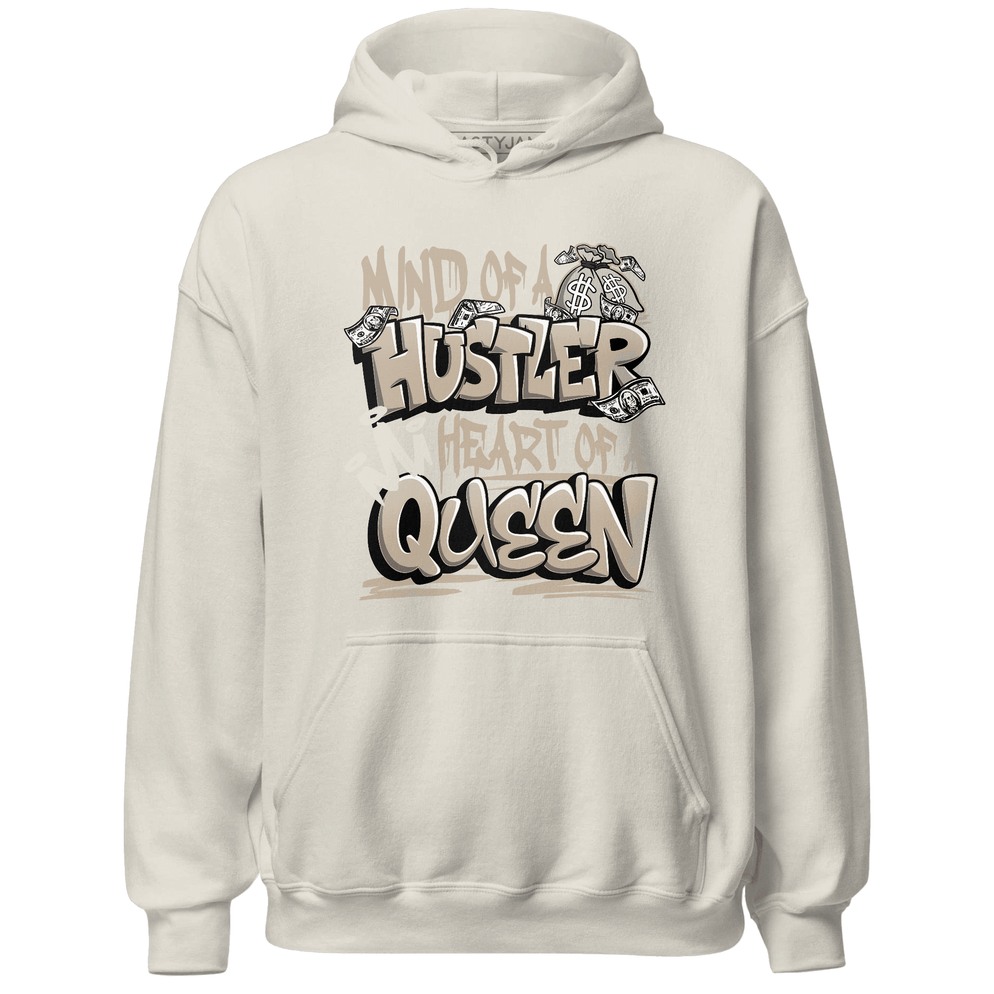 Latte 1s Hoodie Match Hustler Heart Queen - NastyJamz